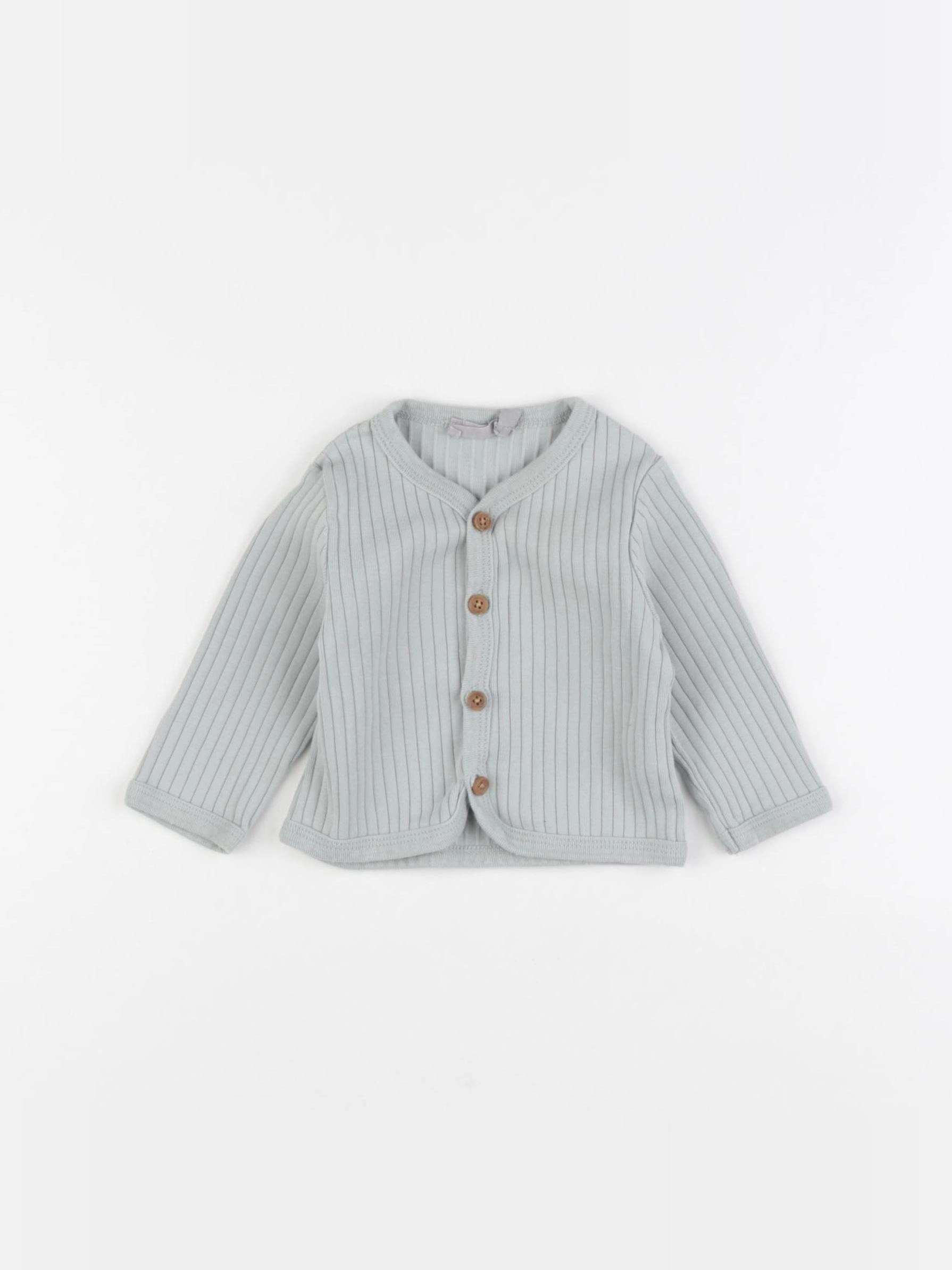 Boutchou - gilet vert - 6 mois
