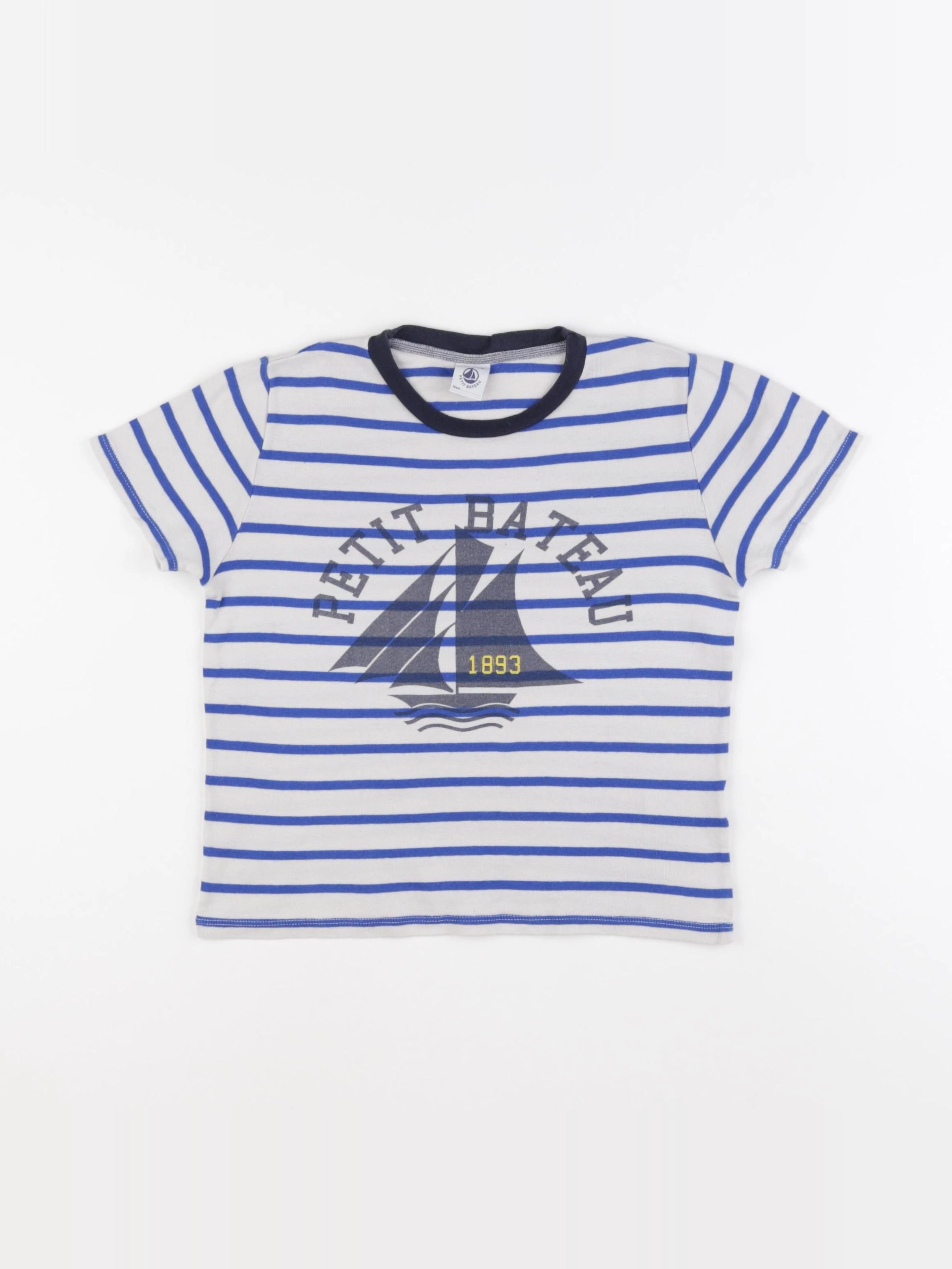 Petit Bateau - tee-shirt bleu - 6 ans