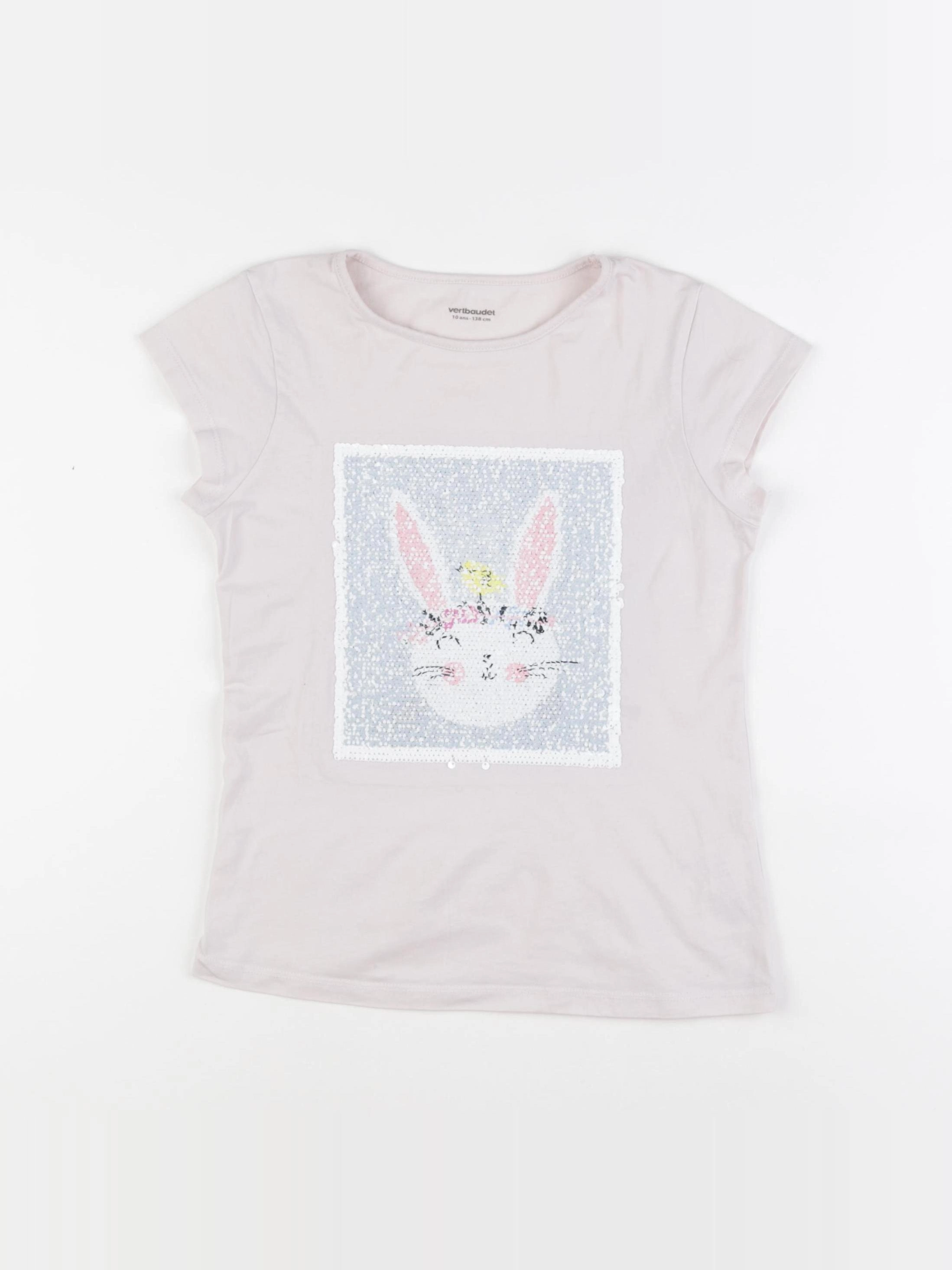 Vertbaudet - tee-shirt rose - 10 ans