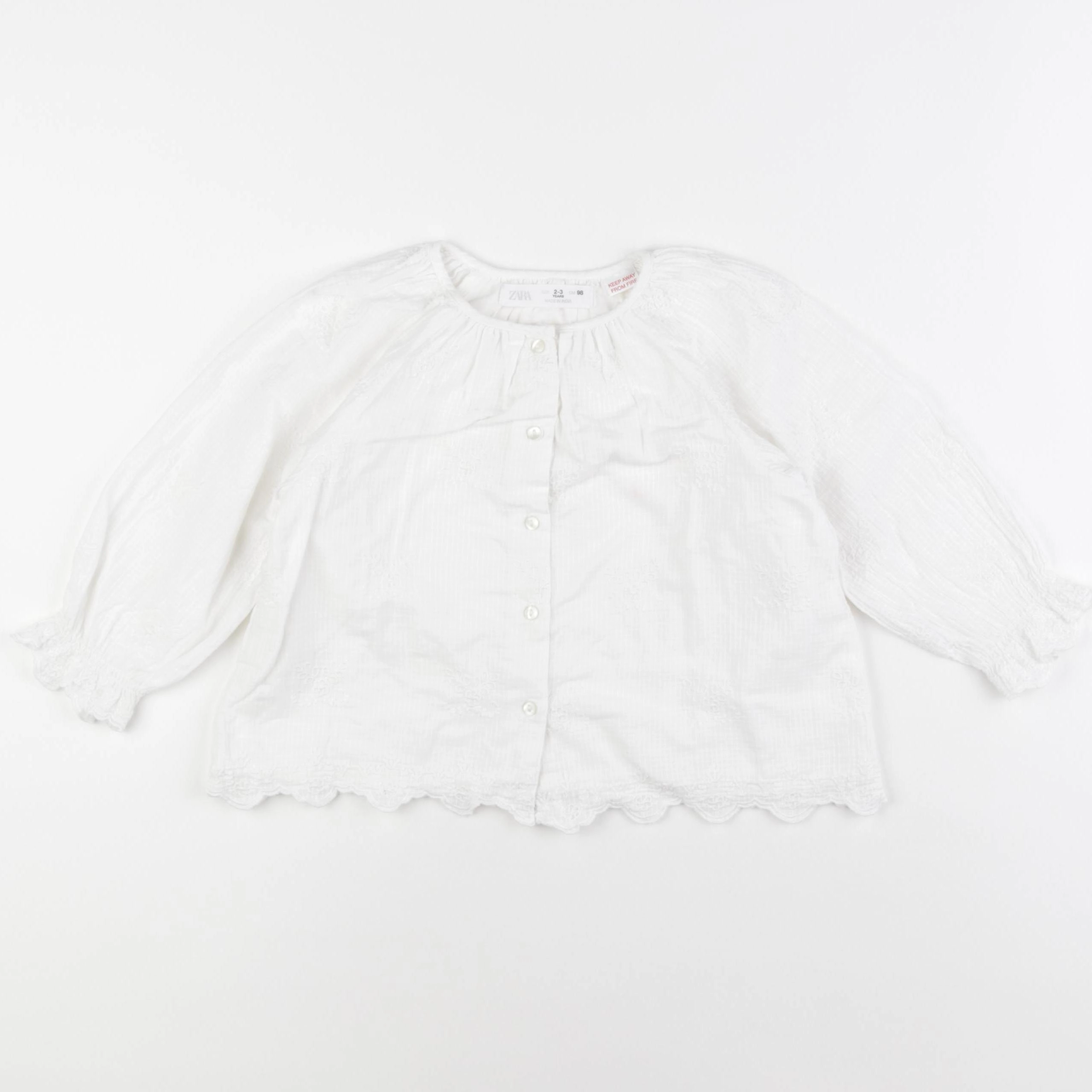 Zara - blouse blanc - 2/3 ans