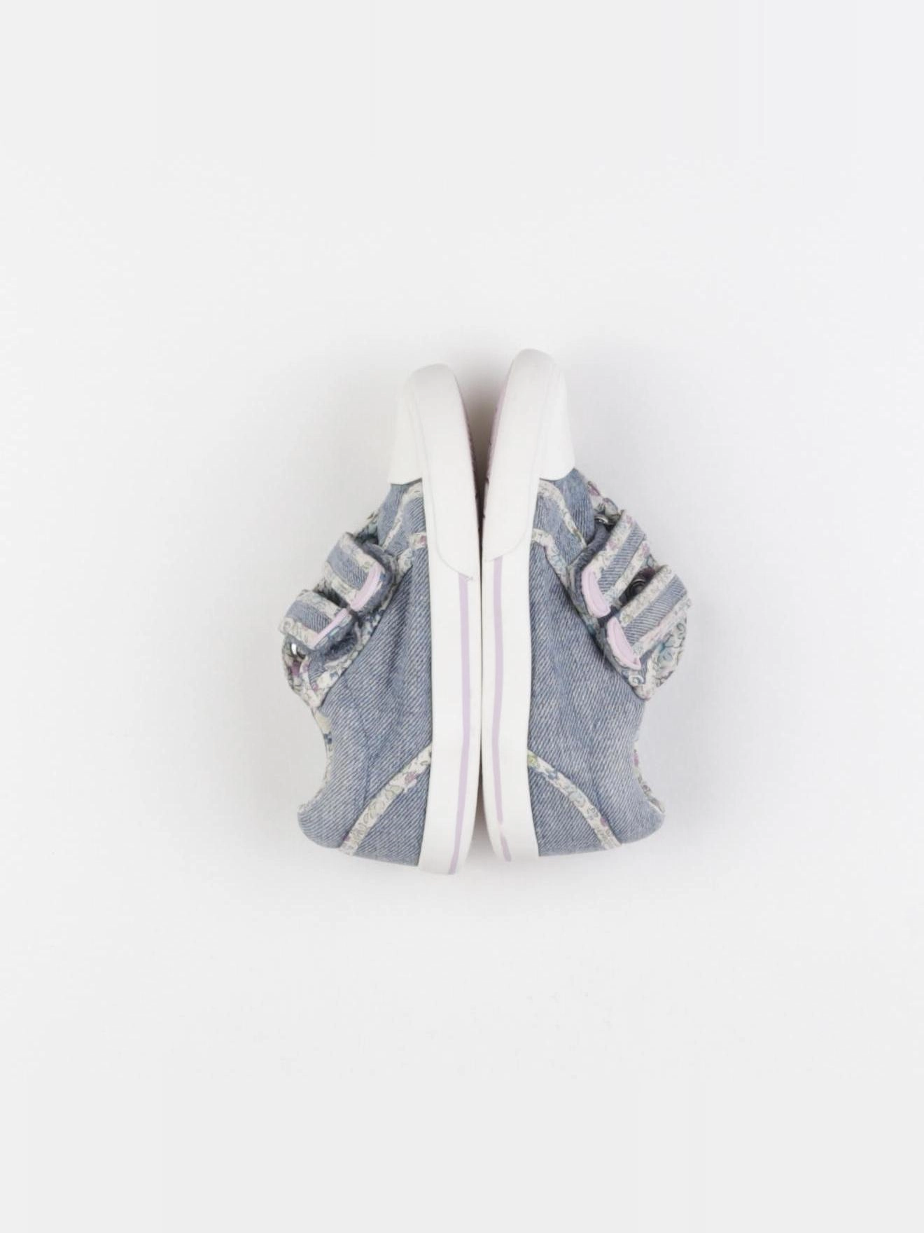 Vertbaudet - tennis à scratch/ lacets bleu - pointure 28