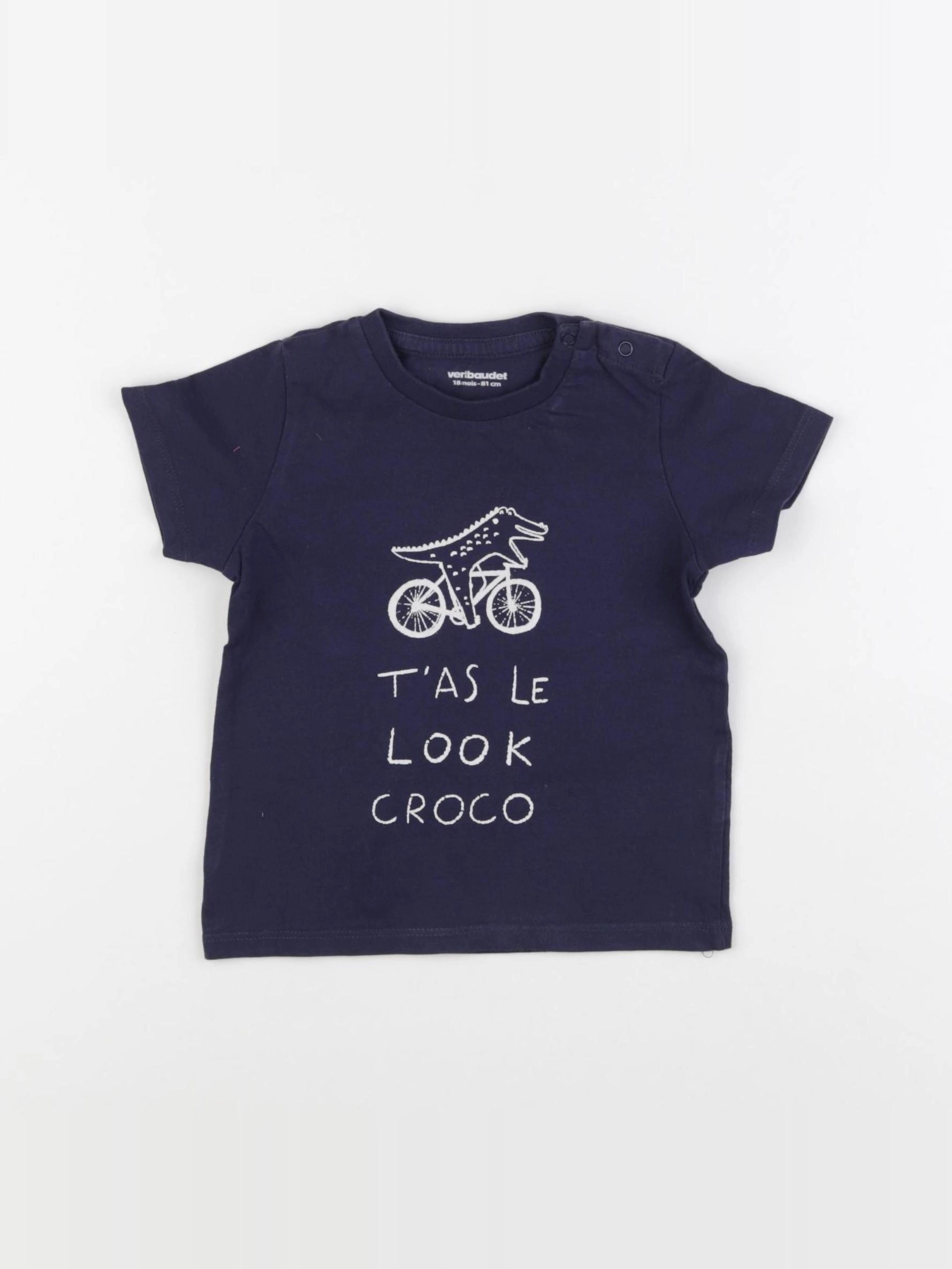 Vertbaudet - tee-shirt bleu - 18 mois