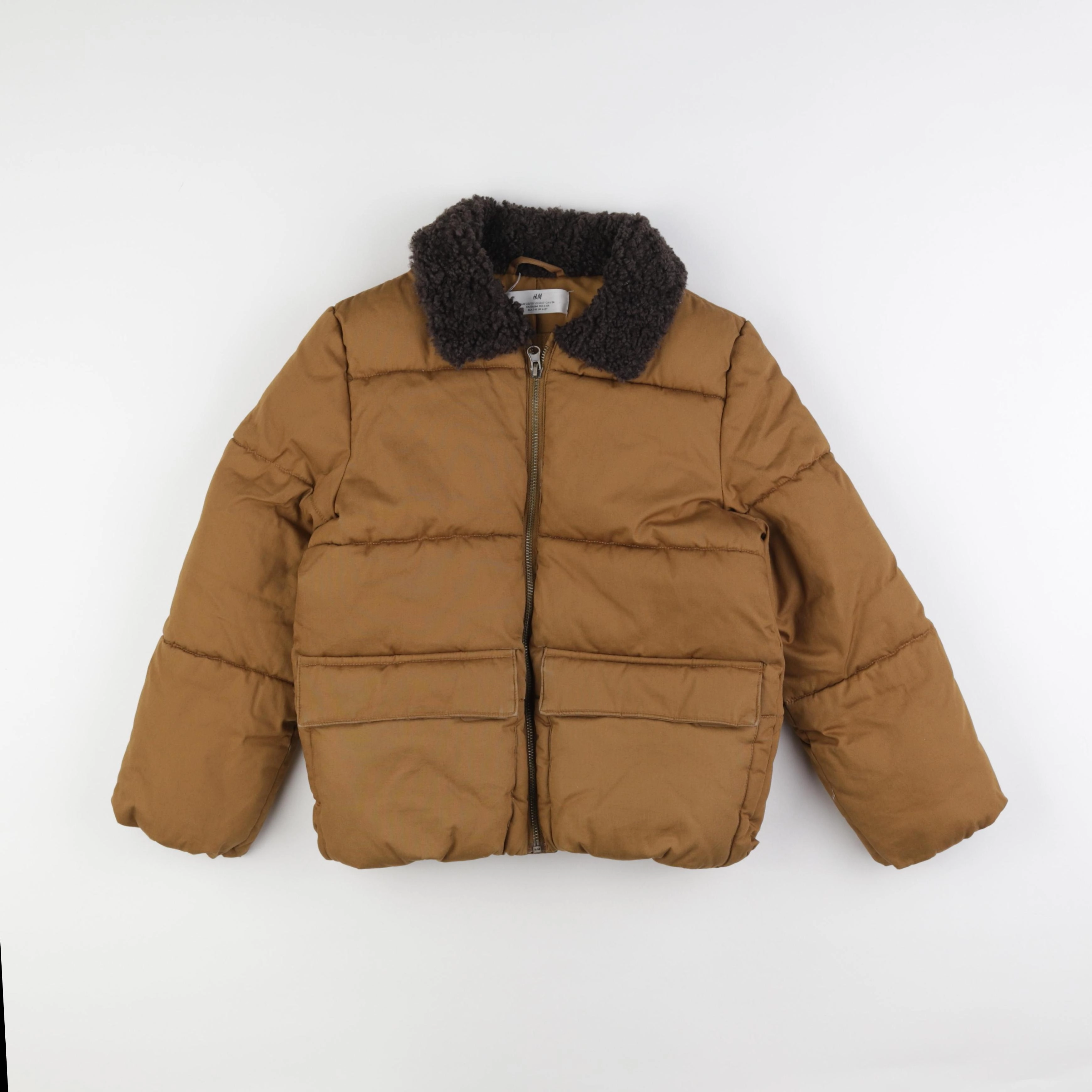 H&M - doudoune marron - 6/7 ans
