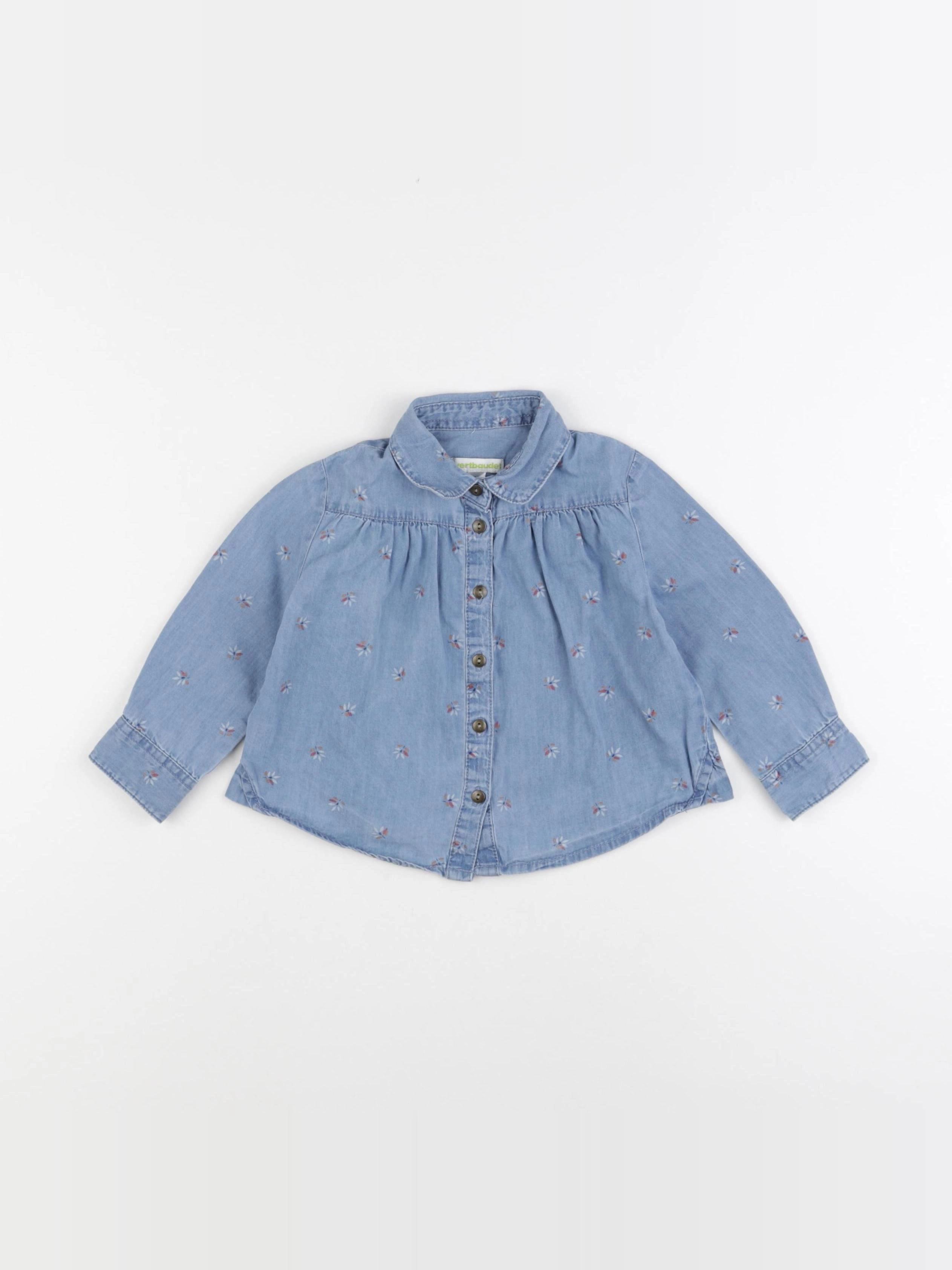 Vertbaudet - blouse bleu - 2 ans