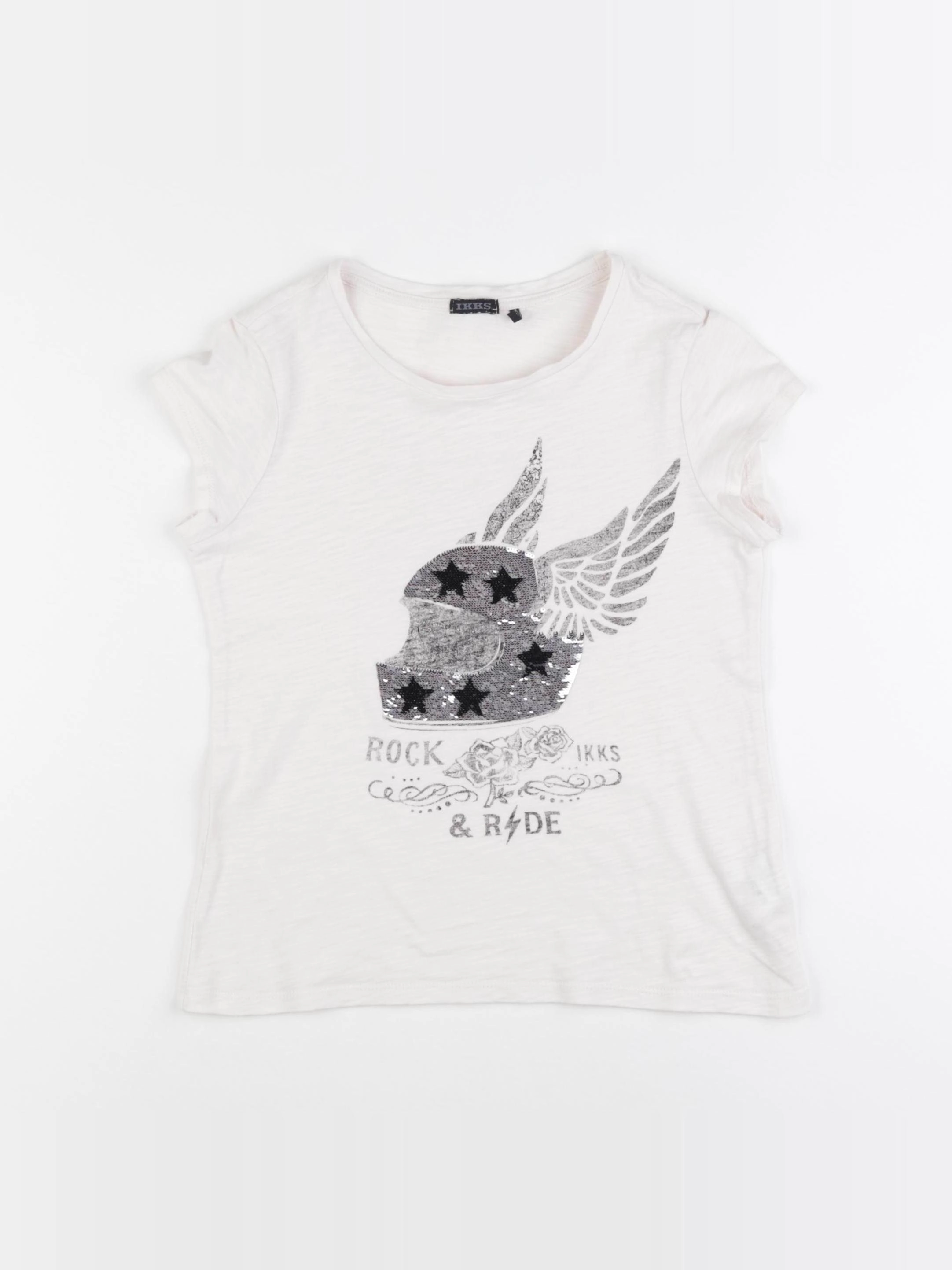 IKKS - tee-shirt beige - 10 ans