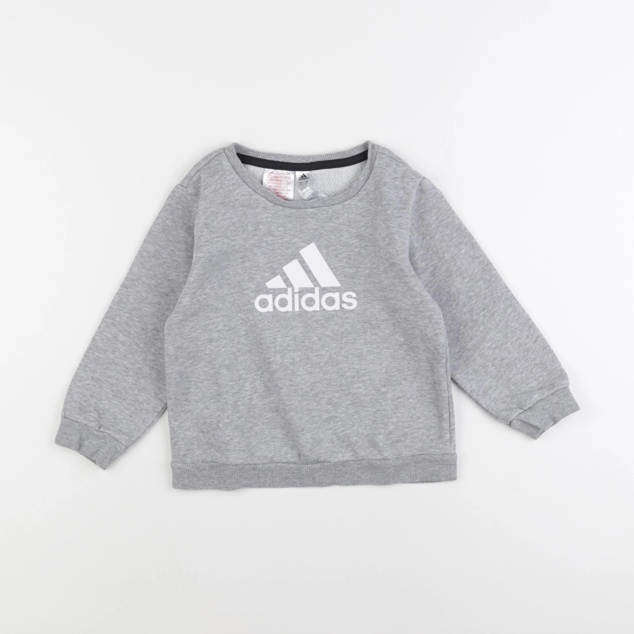 Adidas - sweat gris - 2/3 ans