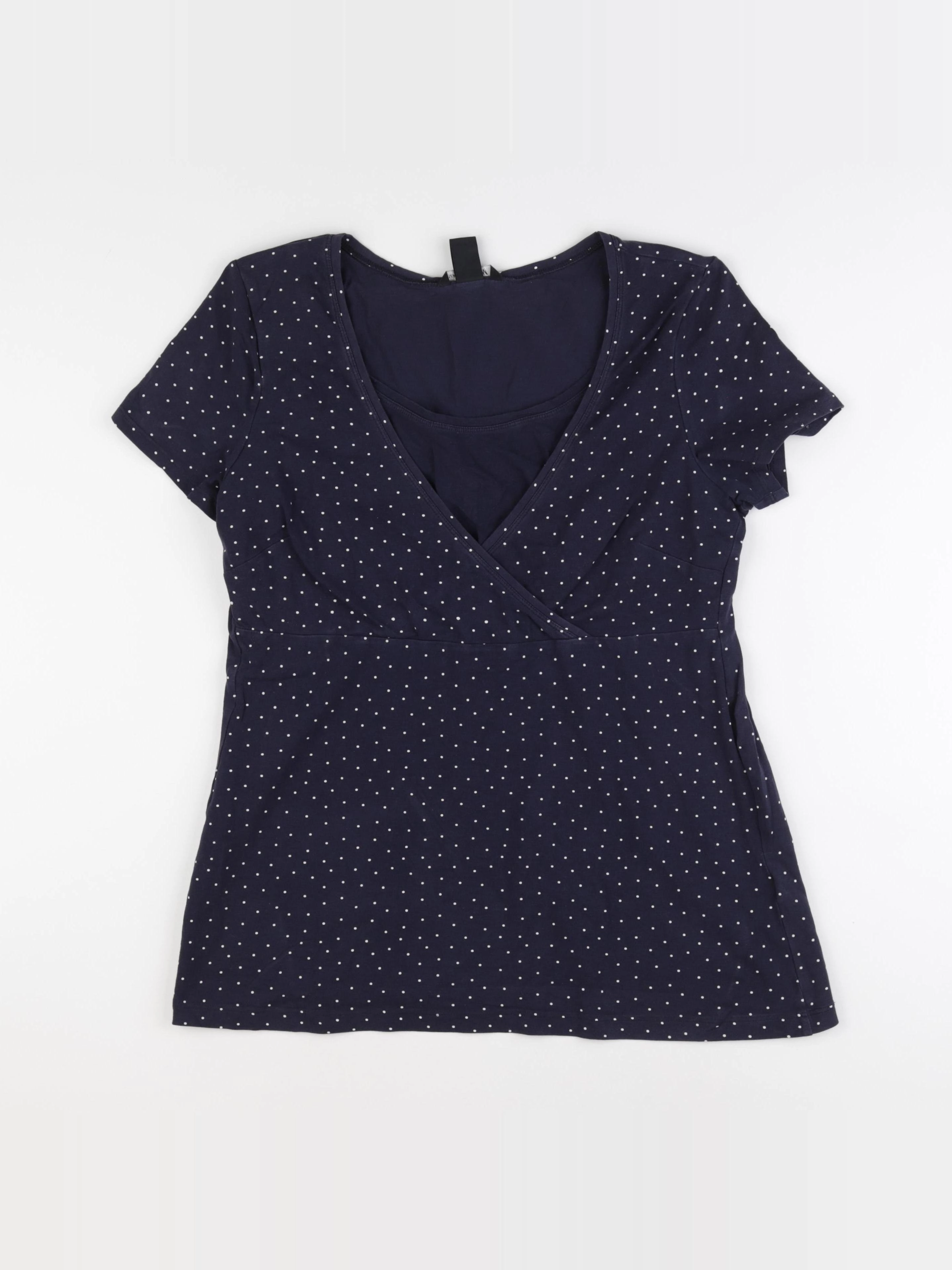 H&M - tee-shirt grossesse bleu - 44 à 46