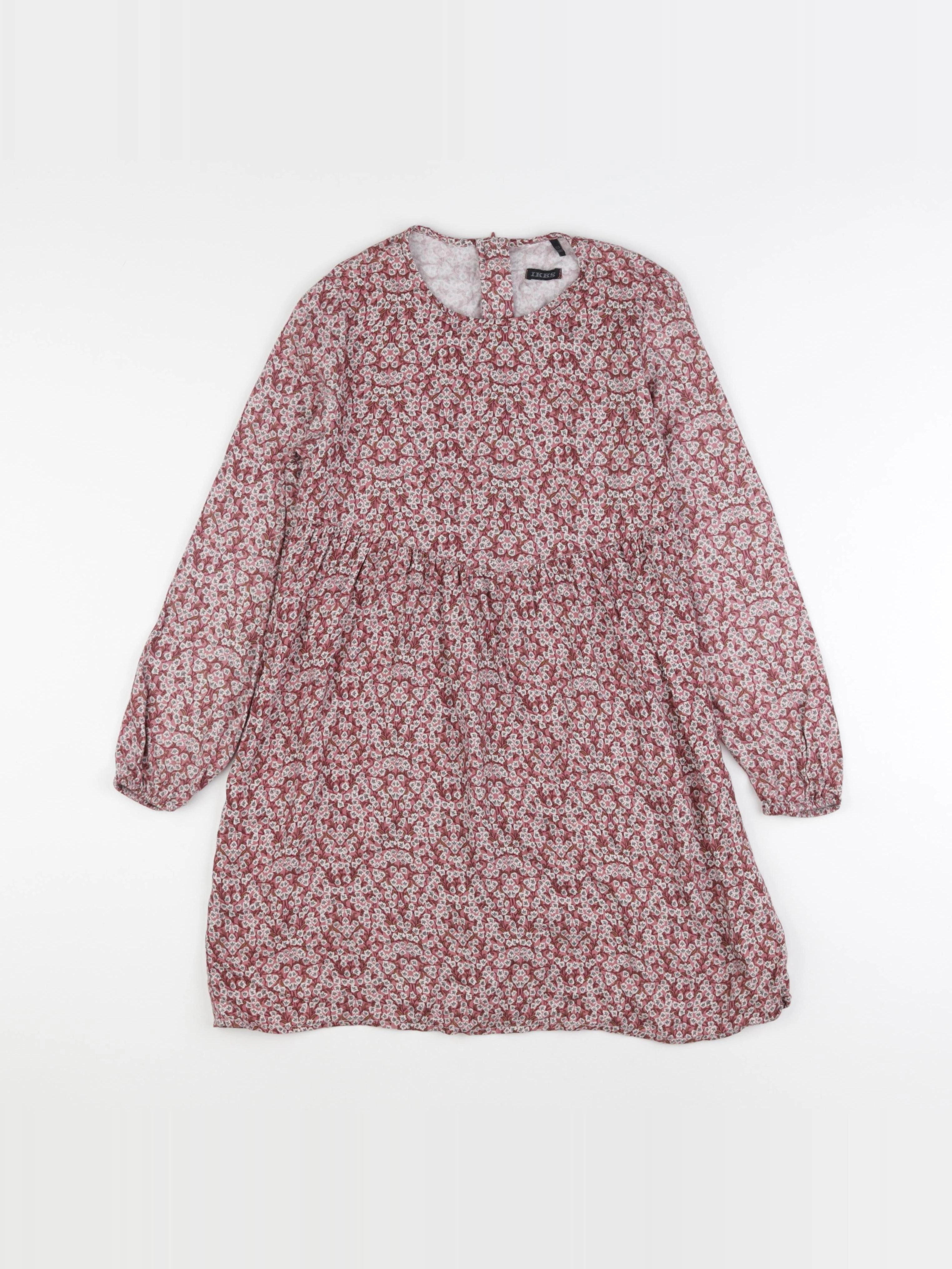 IKKS - robe beige, rose - 10 ans