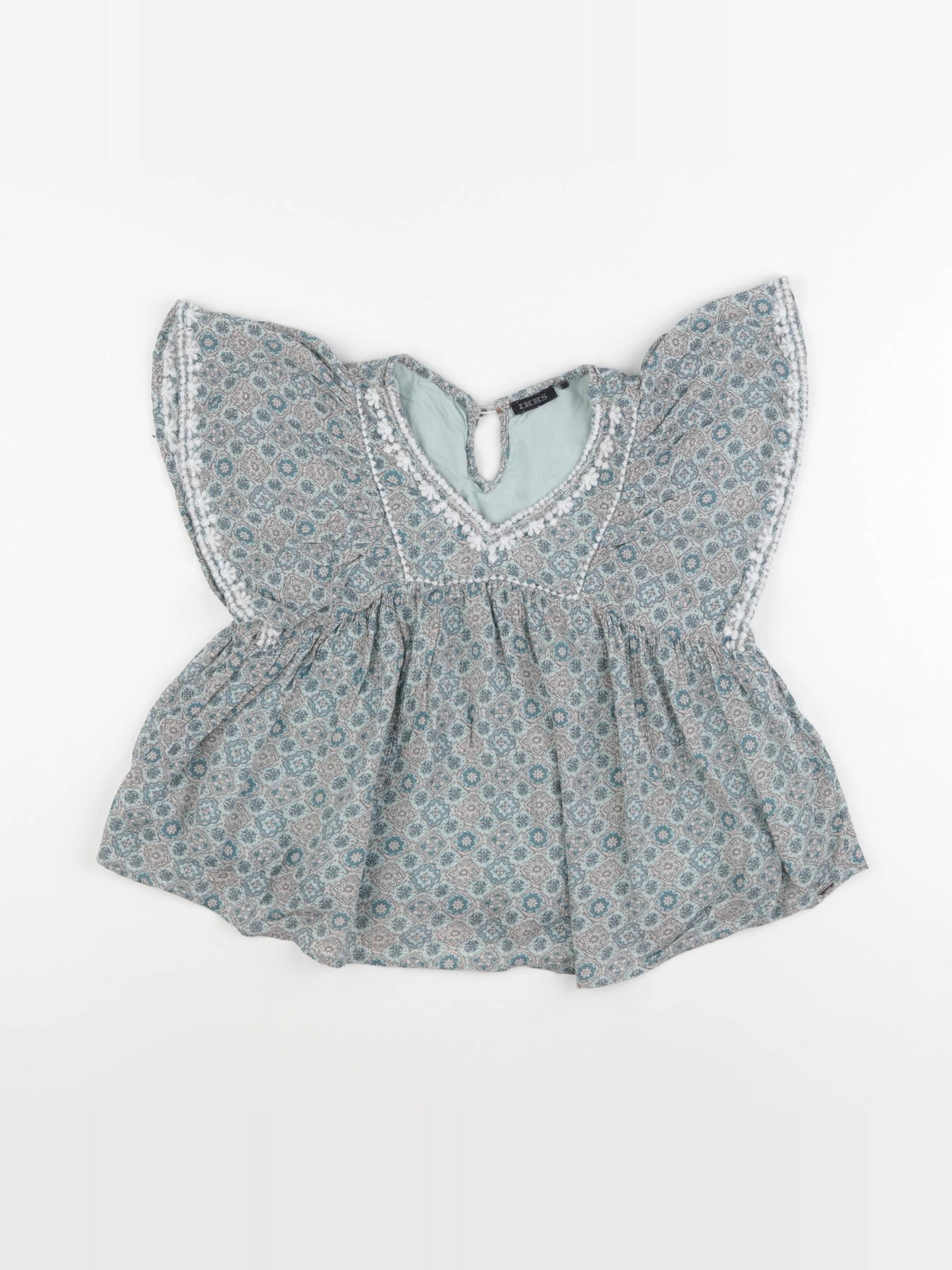 IKKS - blouse bleu, vert - 8 ans