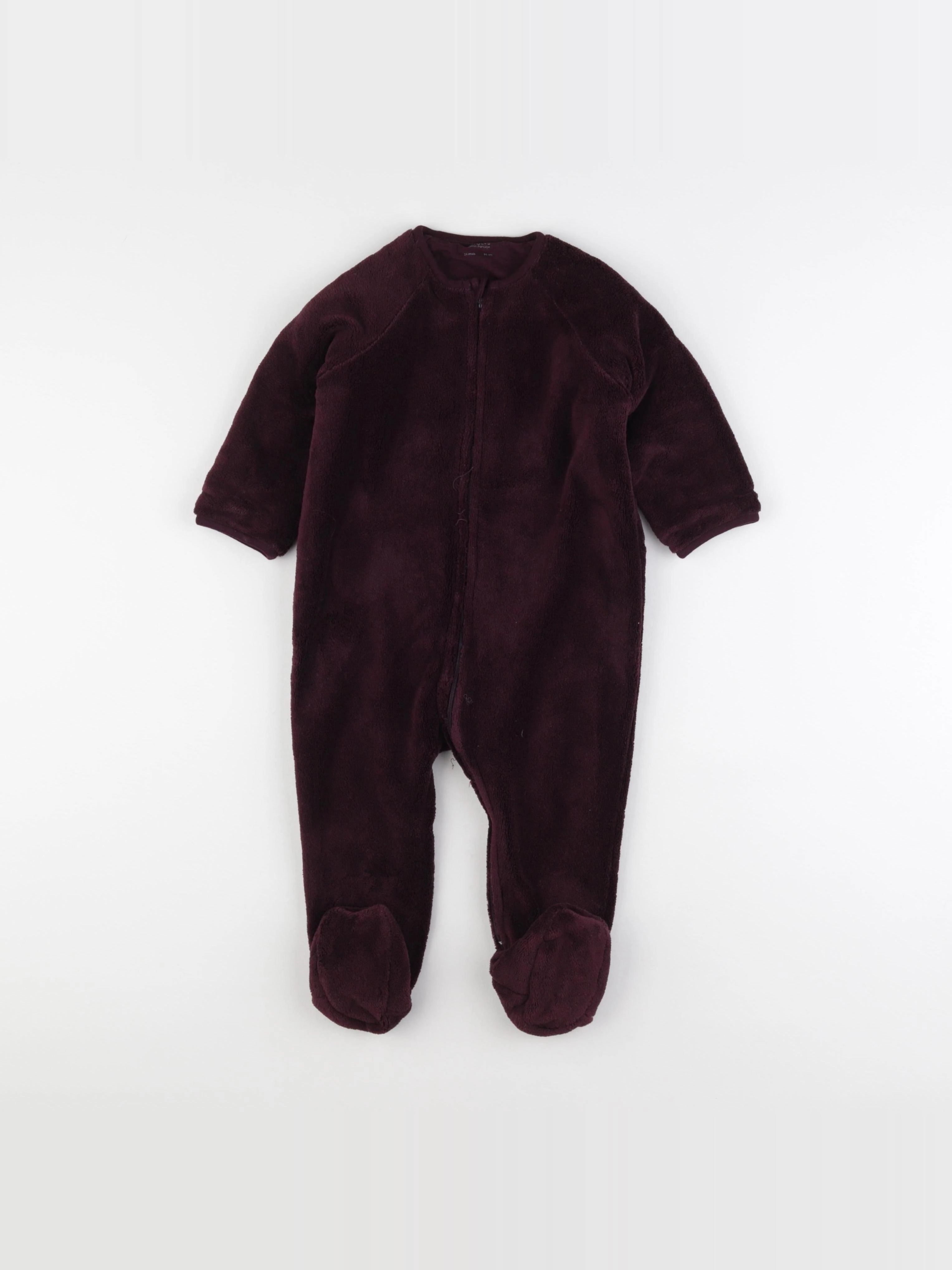 Natalys - pyjama velours violet - 24 mois