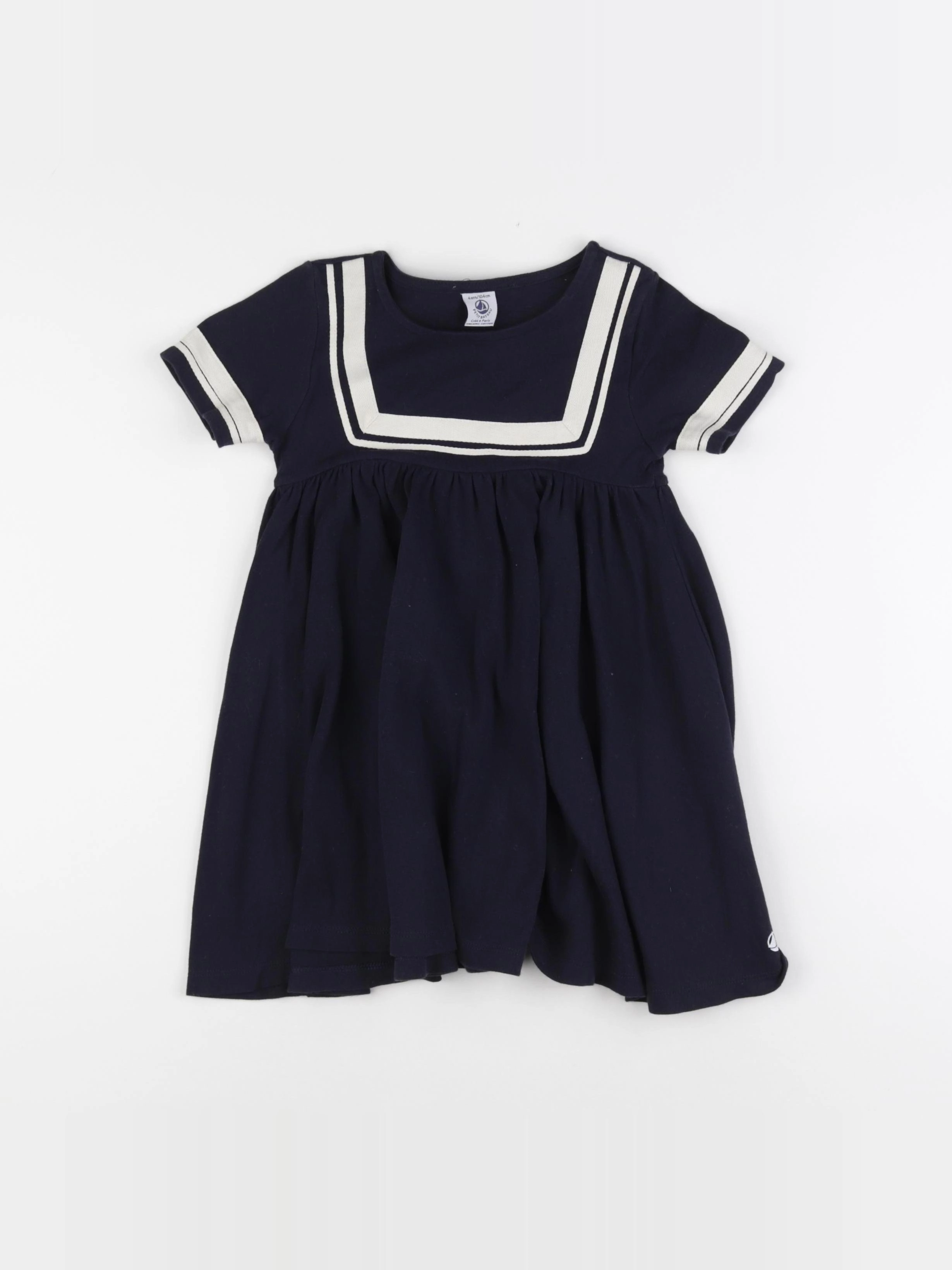 Petit Bateau - robe bleu - 4 ans