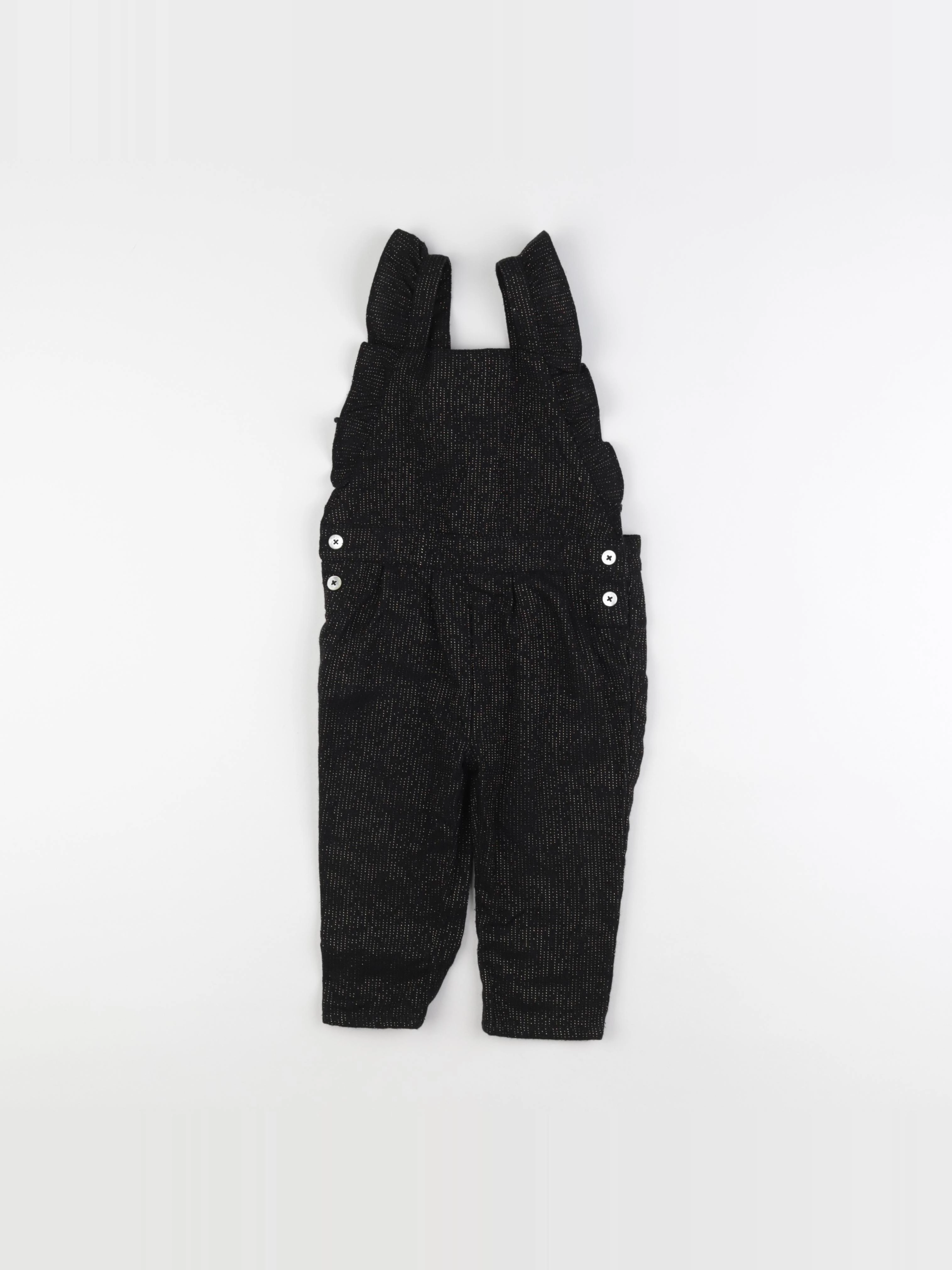 Natalys - salopette noir, or - 18 mois