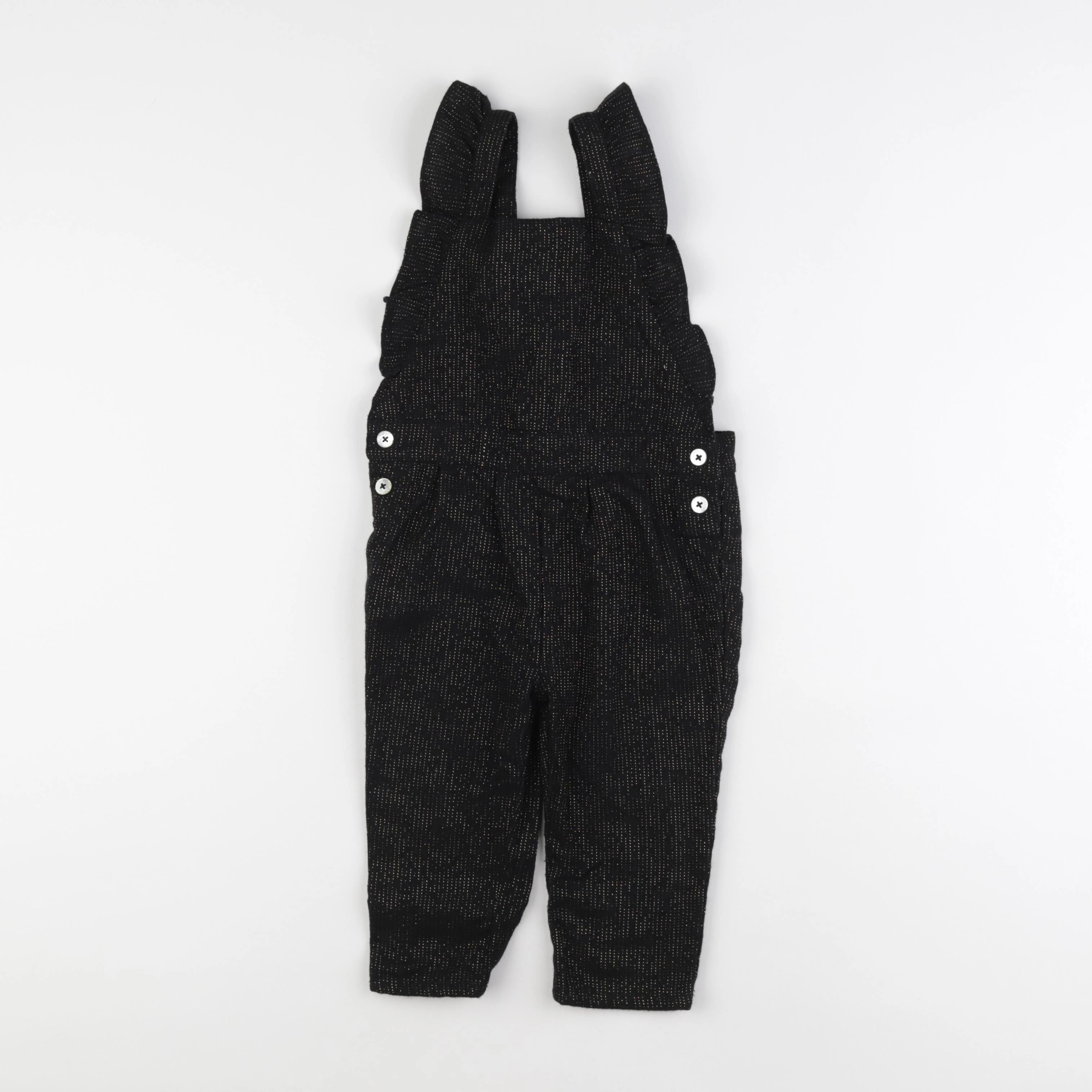 Natalys - salopette noir, or - 18 mois