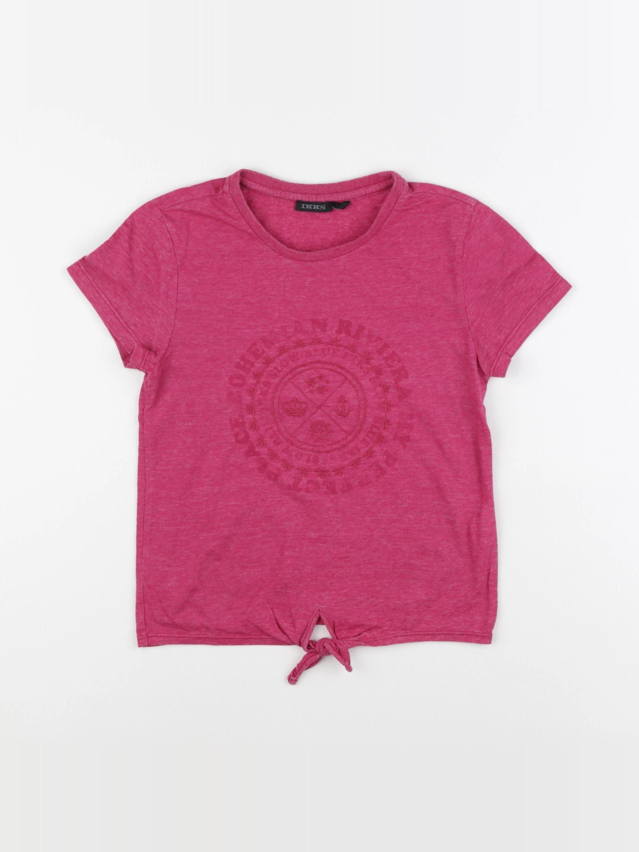 IKKS - tee-shirt rose - 8 ans