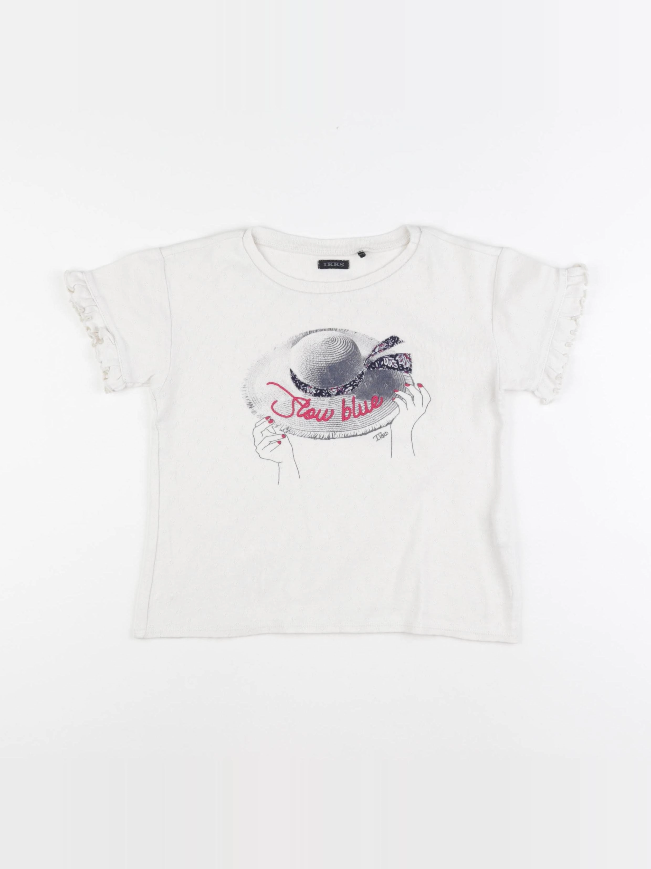 IKKS - tee-shirt blanc - 8 ans
