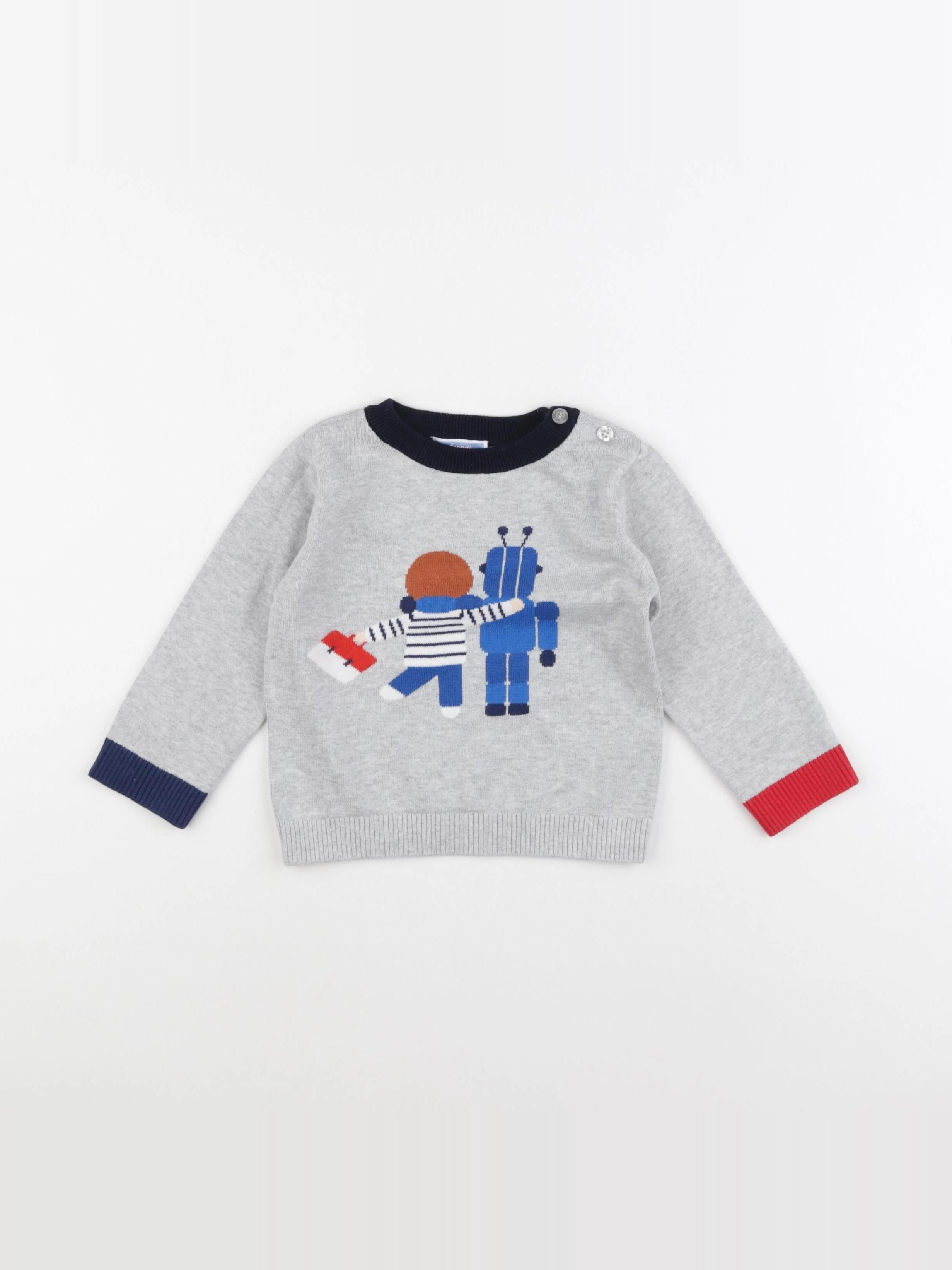 Jacadi - pull gris - 24 mois