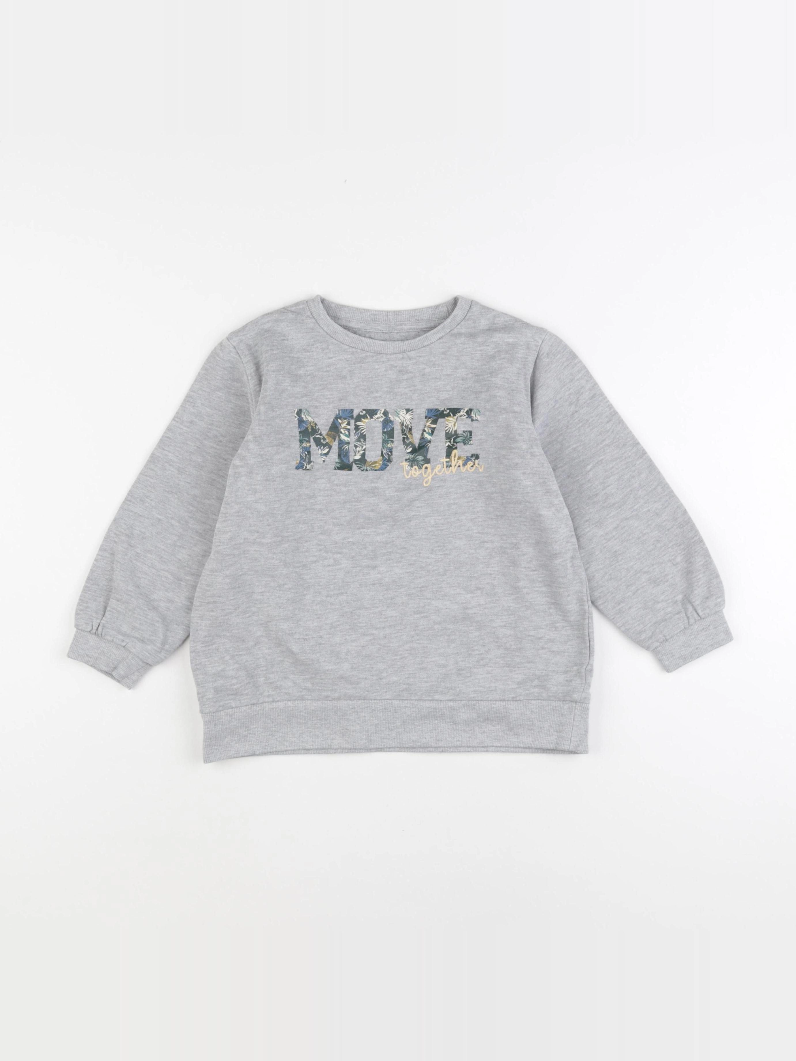 Vertbaudet - sweat gris - 6 ans
