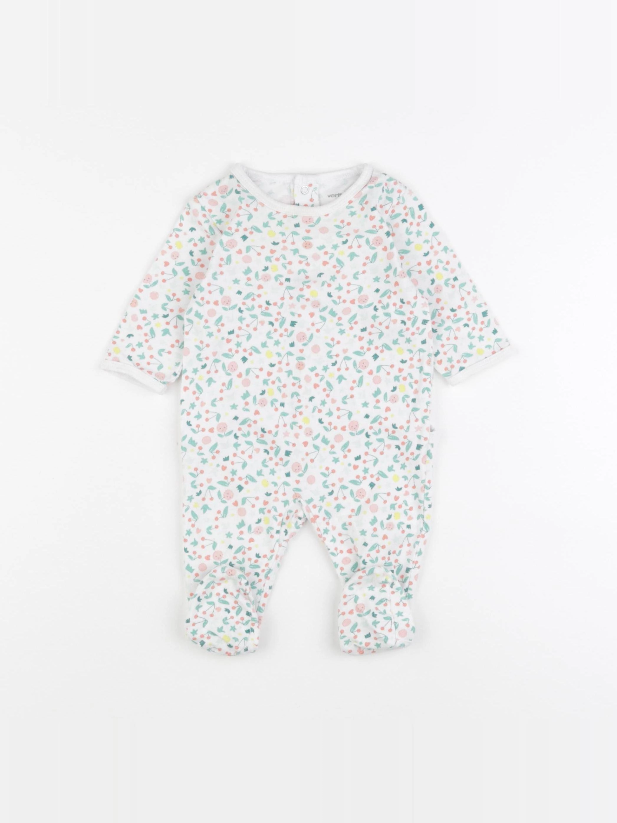 Vertbaudet - pyjama coton multicolore - 3 mois