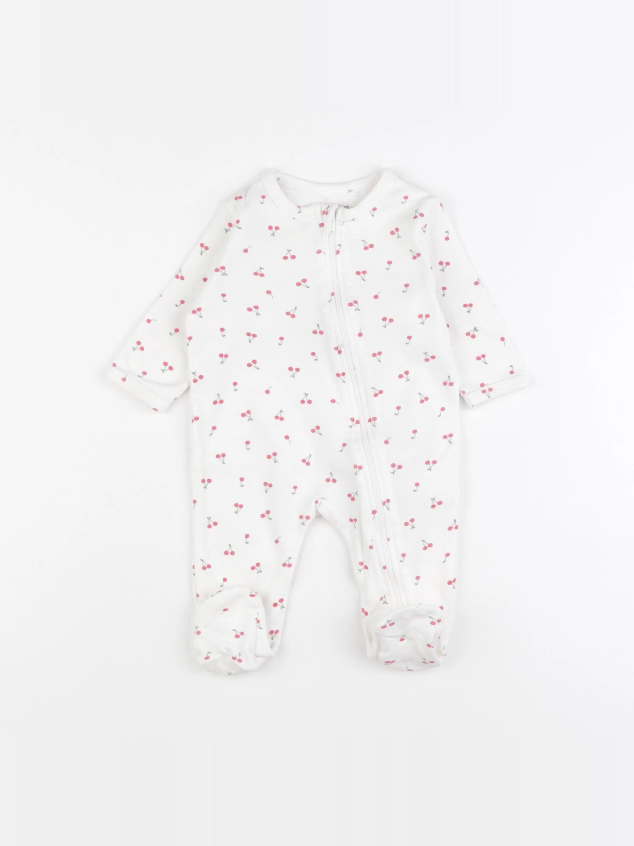 Vertbaudet - pyjama coton blanc - 3 mois