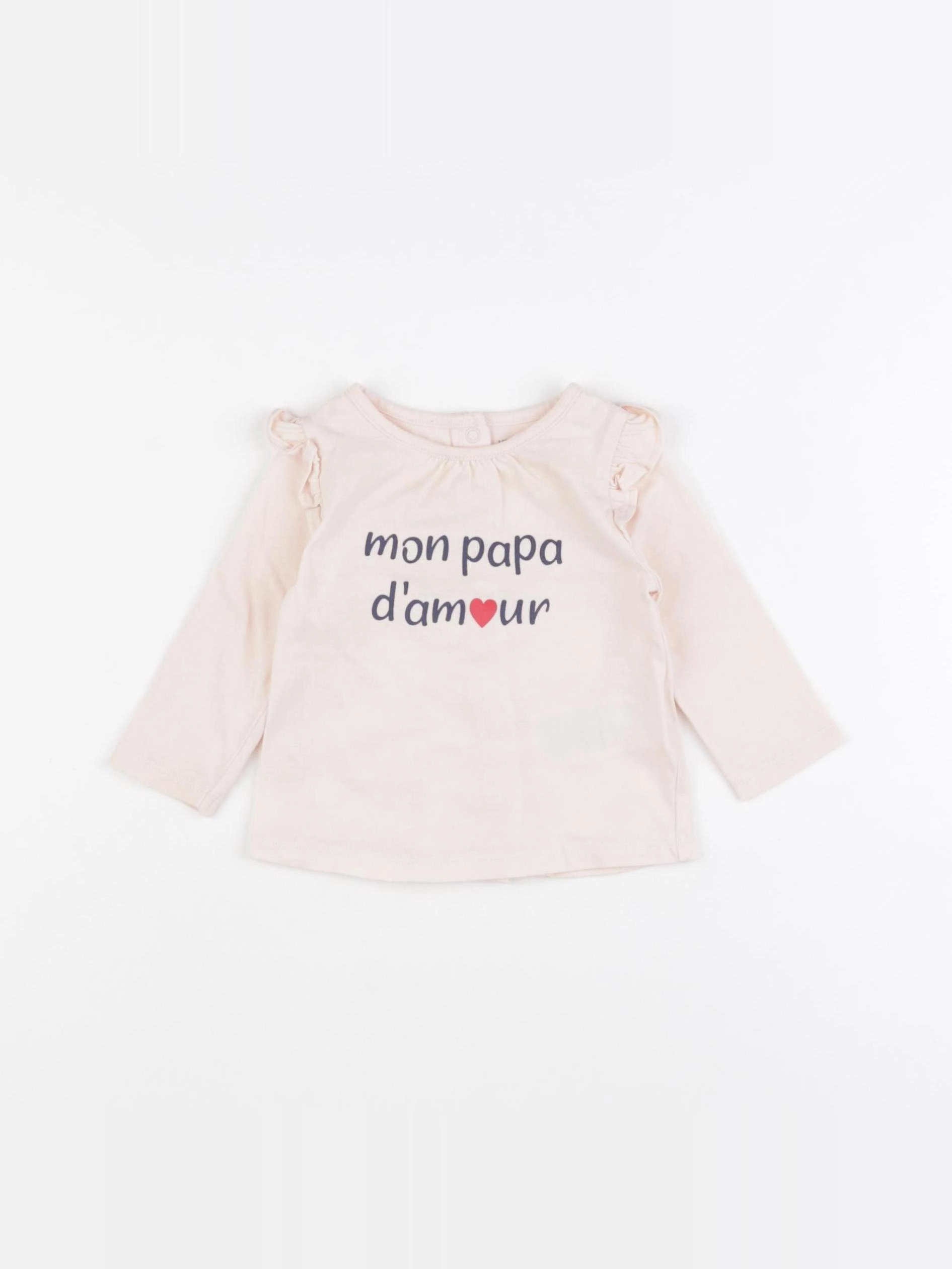 Vertbaudet - tee-shirt rose - 3 mois