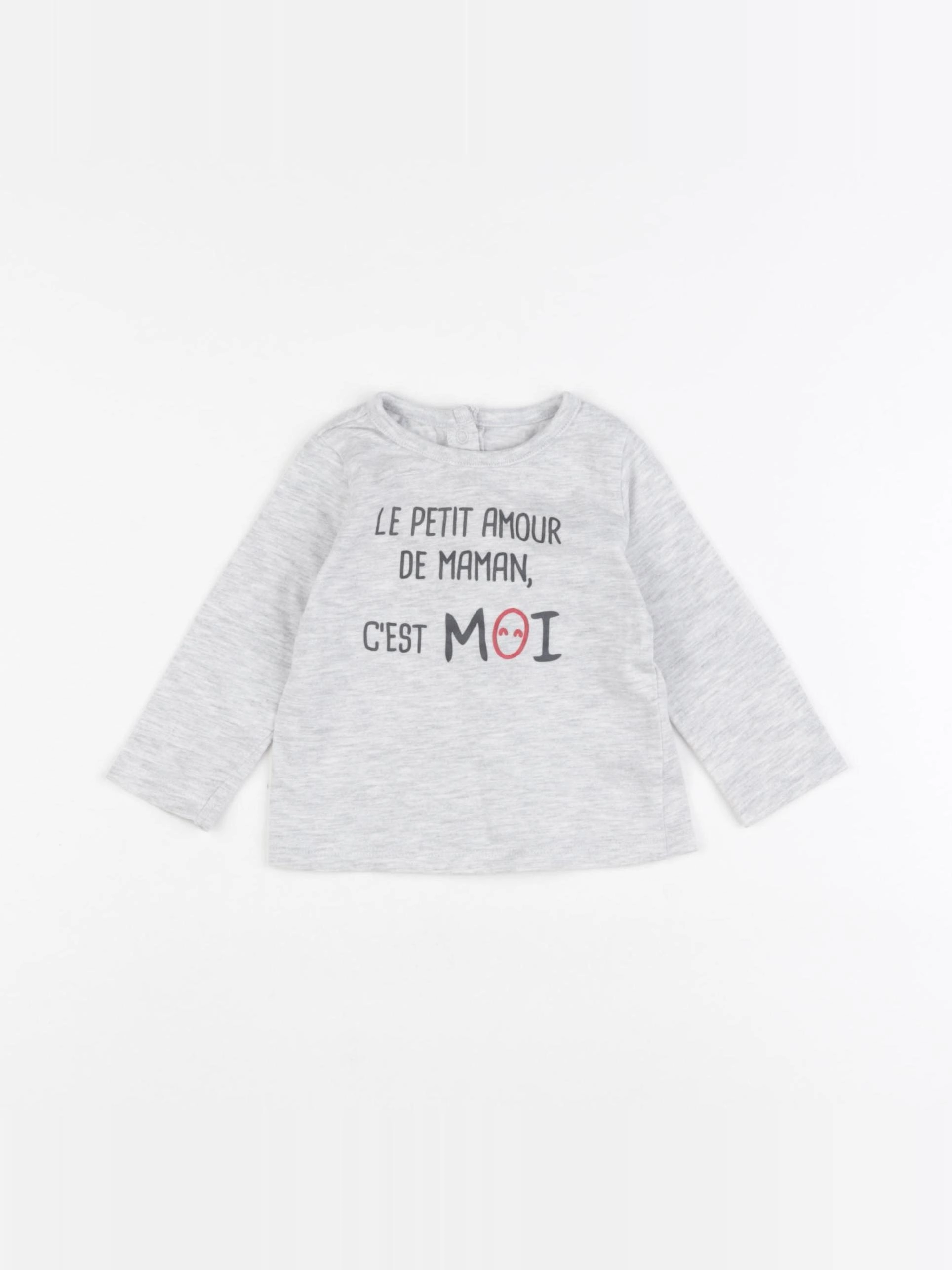Vertbaudet - tee-shirt gris - 3 mois