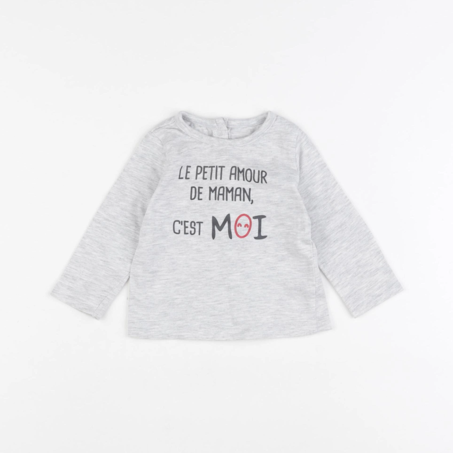 Vertbaudet - tee-shirt gris - 3 mois