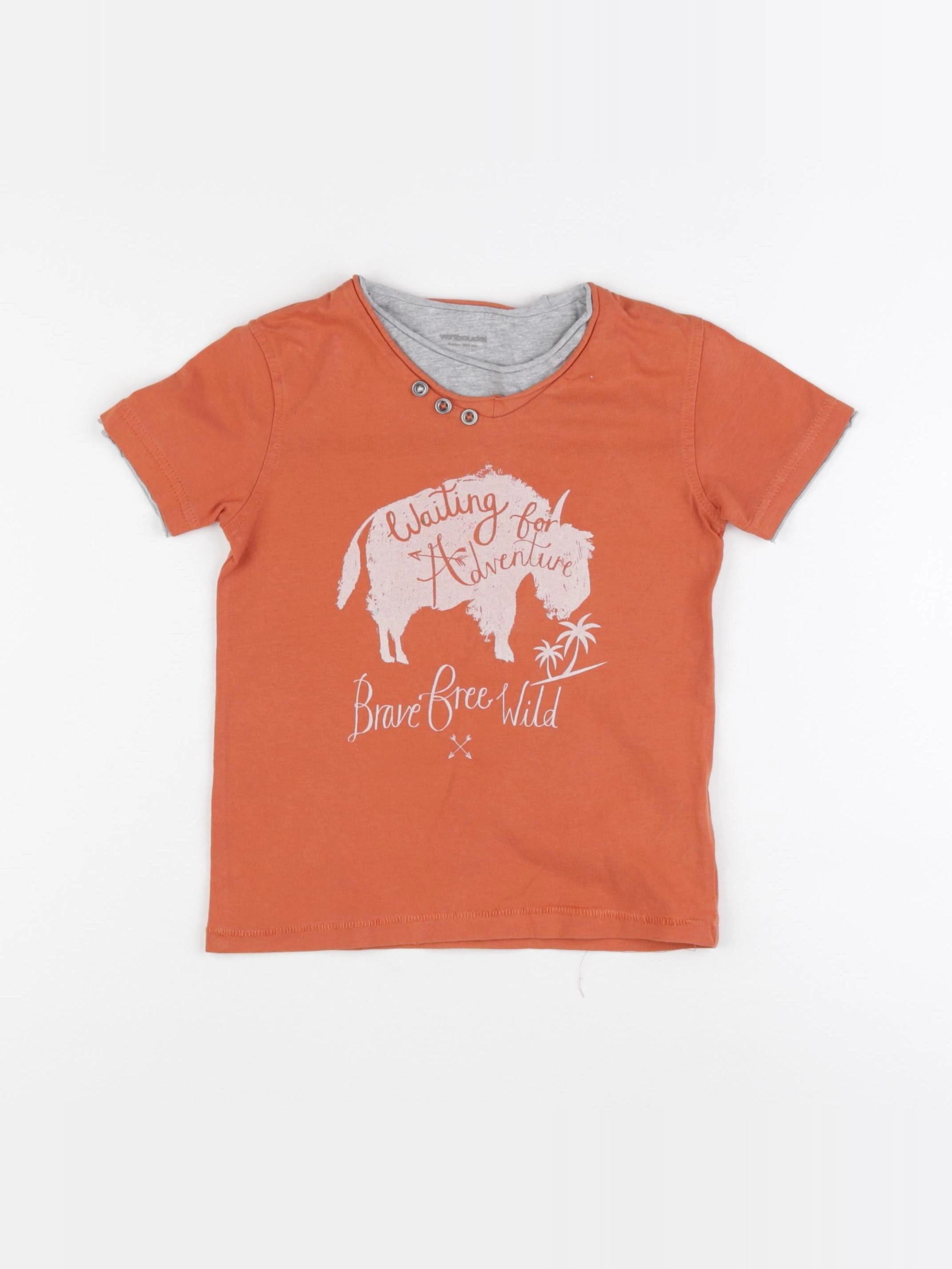Vertbaudet - tee-shirt orange - 4 ans