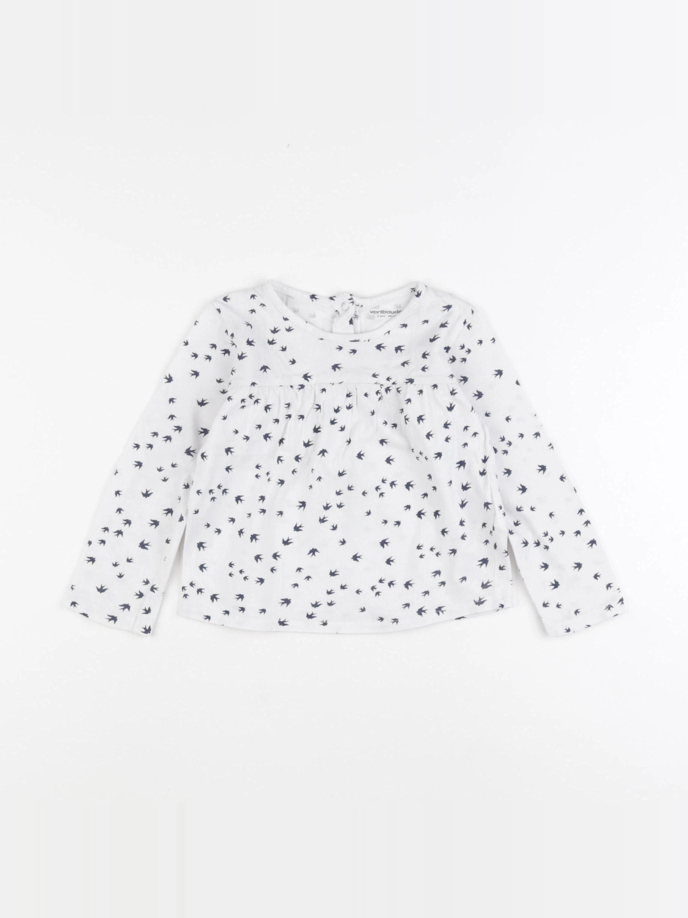Vertbaudet - tee-shirt blanc - 2 ans