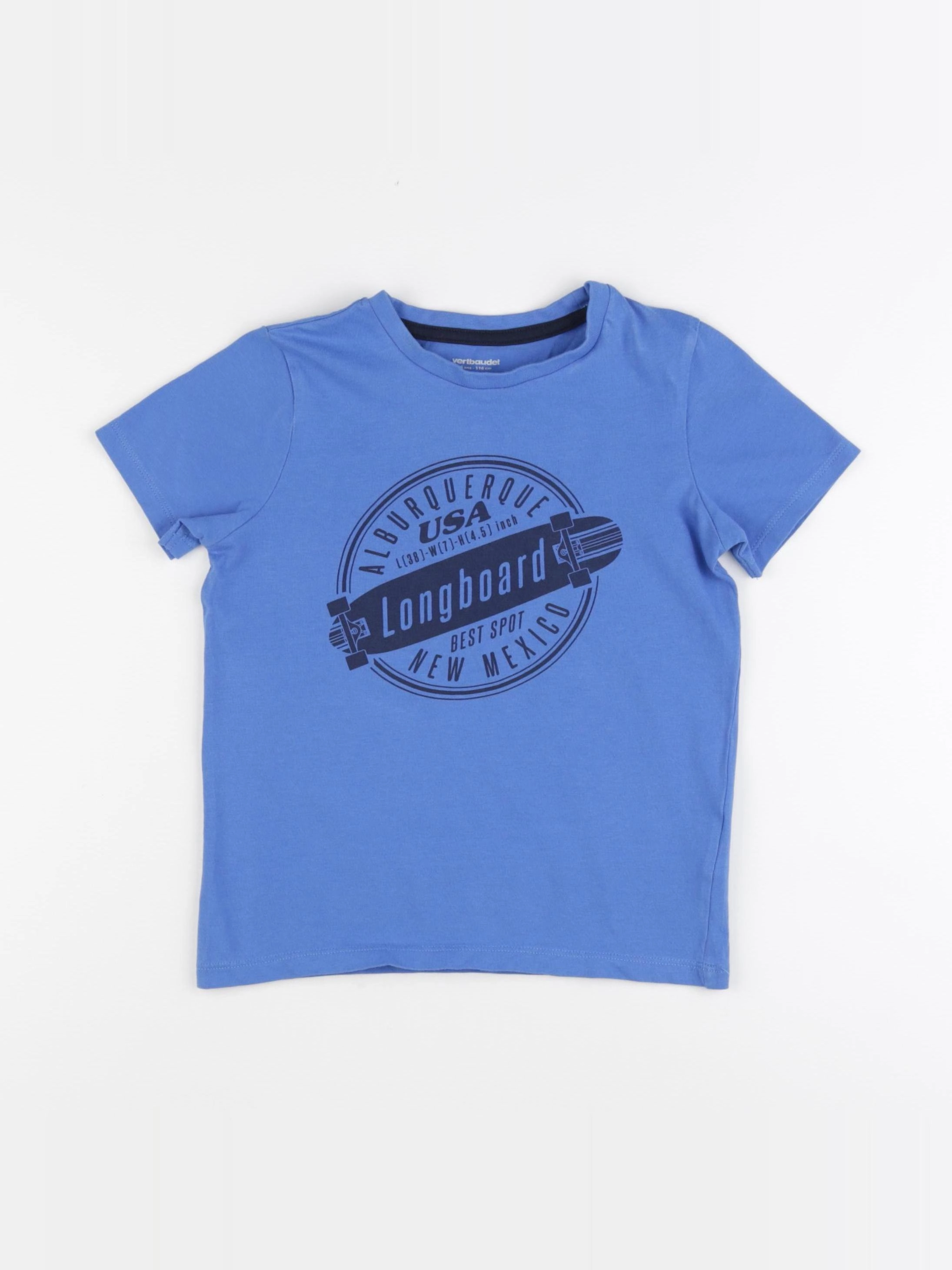 Vertbaudet - tee-shirt bleu - 6 ans