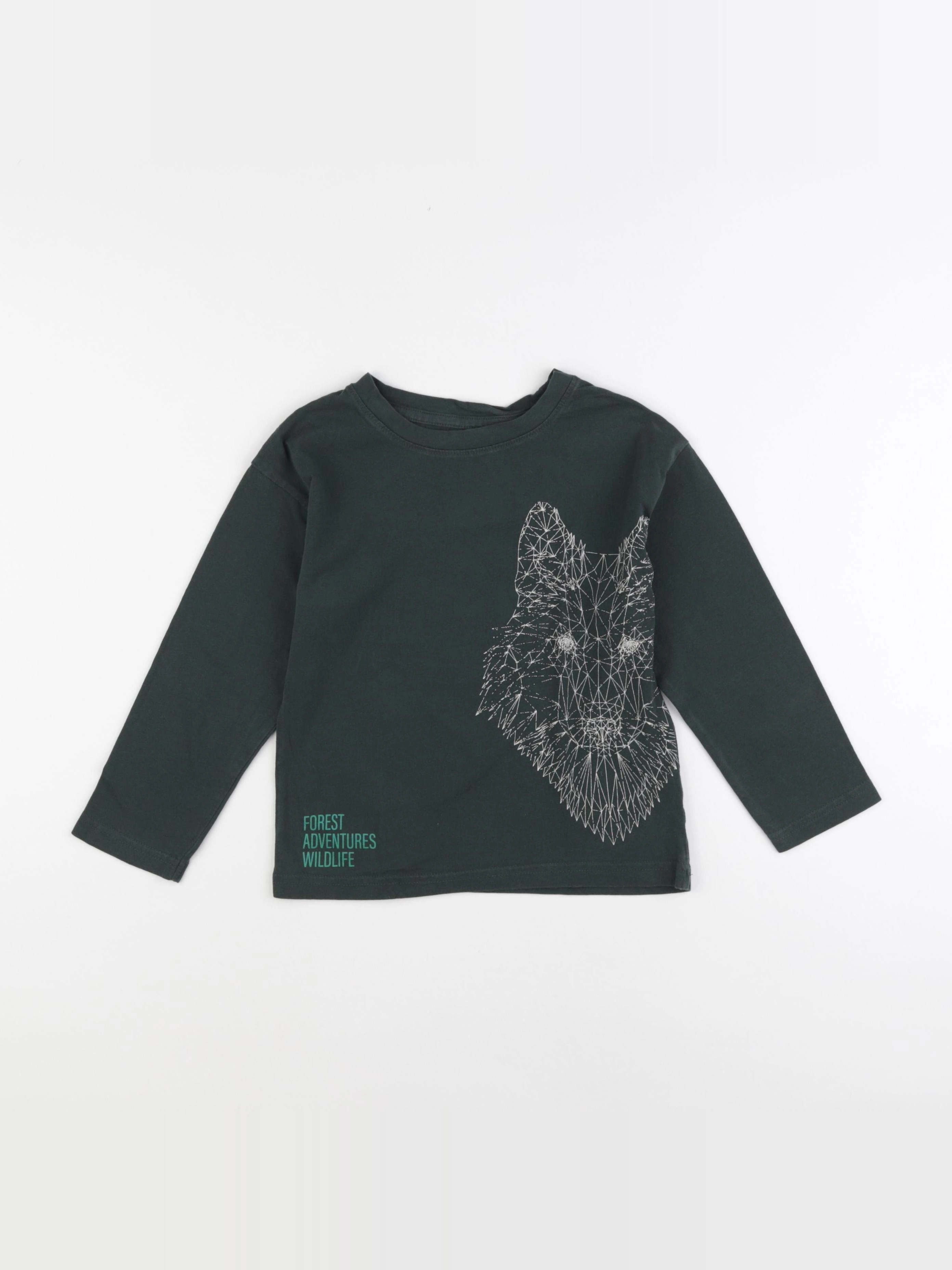 Vertbaudet - tee-shirt vert - 6 ans