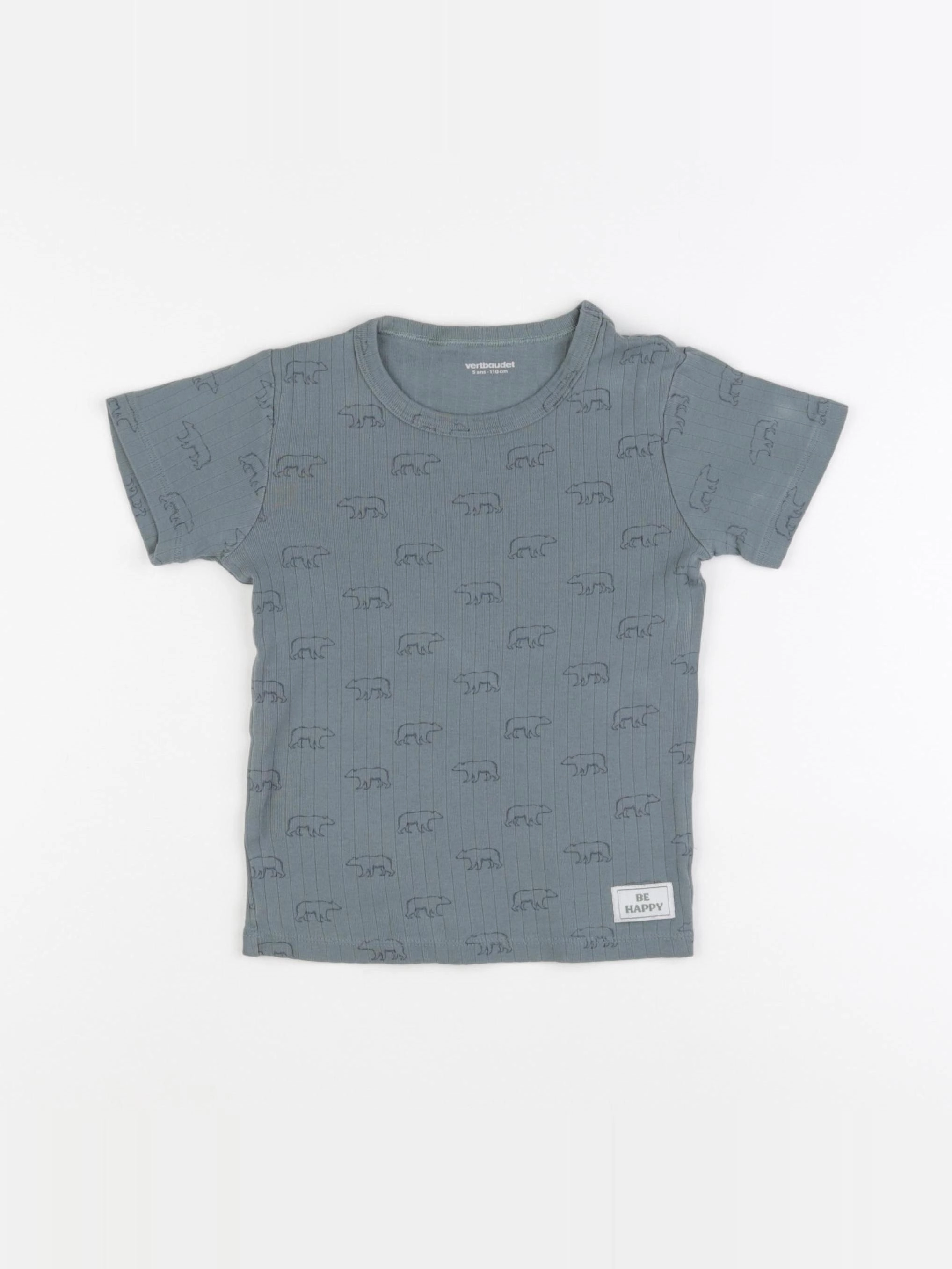 Vertbaudet - tee-shirt vert - 5 ans