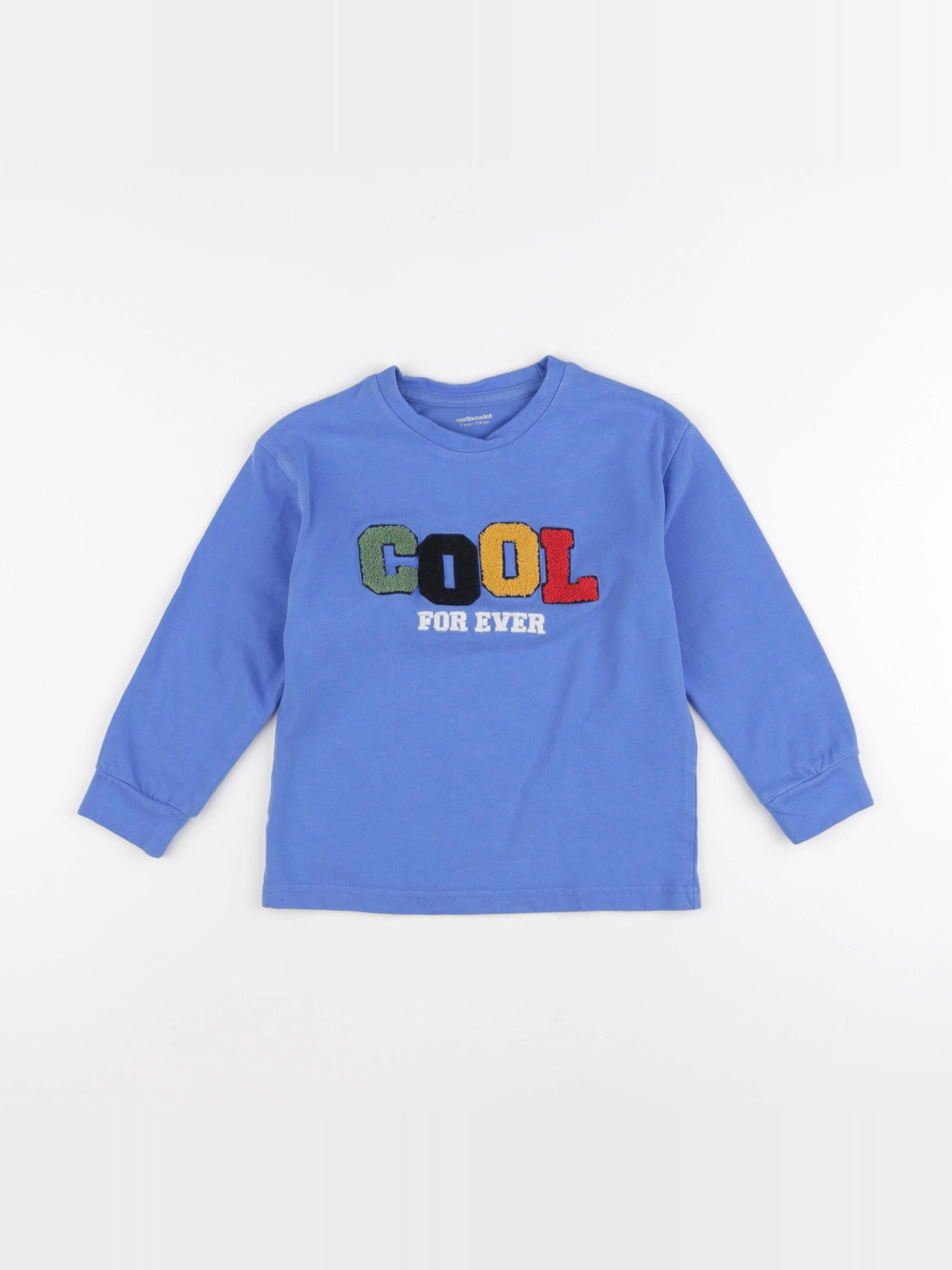 Vertbaudet - sweat bleu - 6 ans