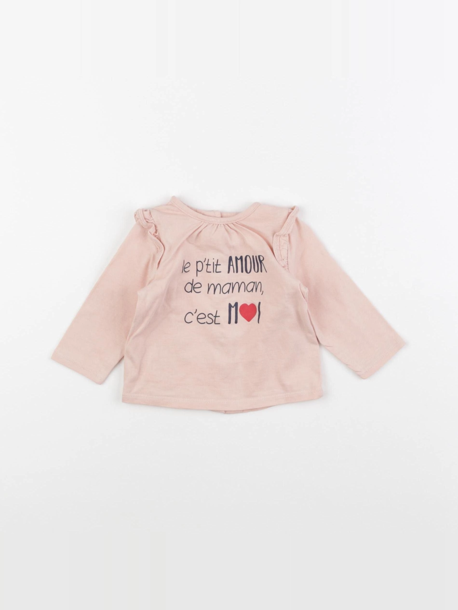 Vertbaudet - tee-shirt rose - 3 mois