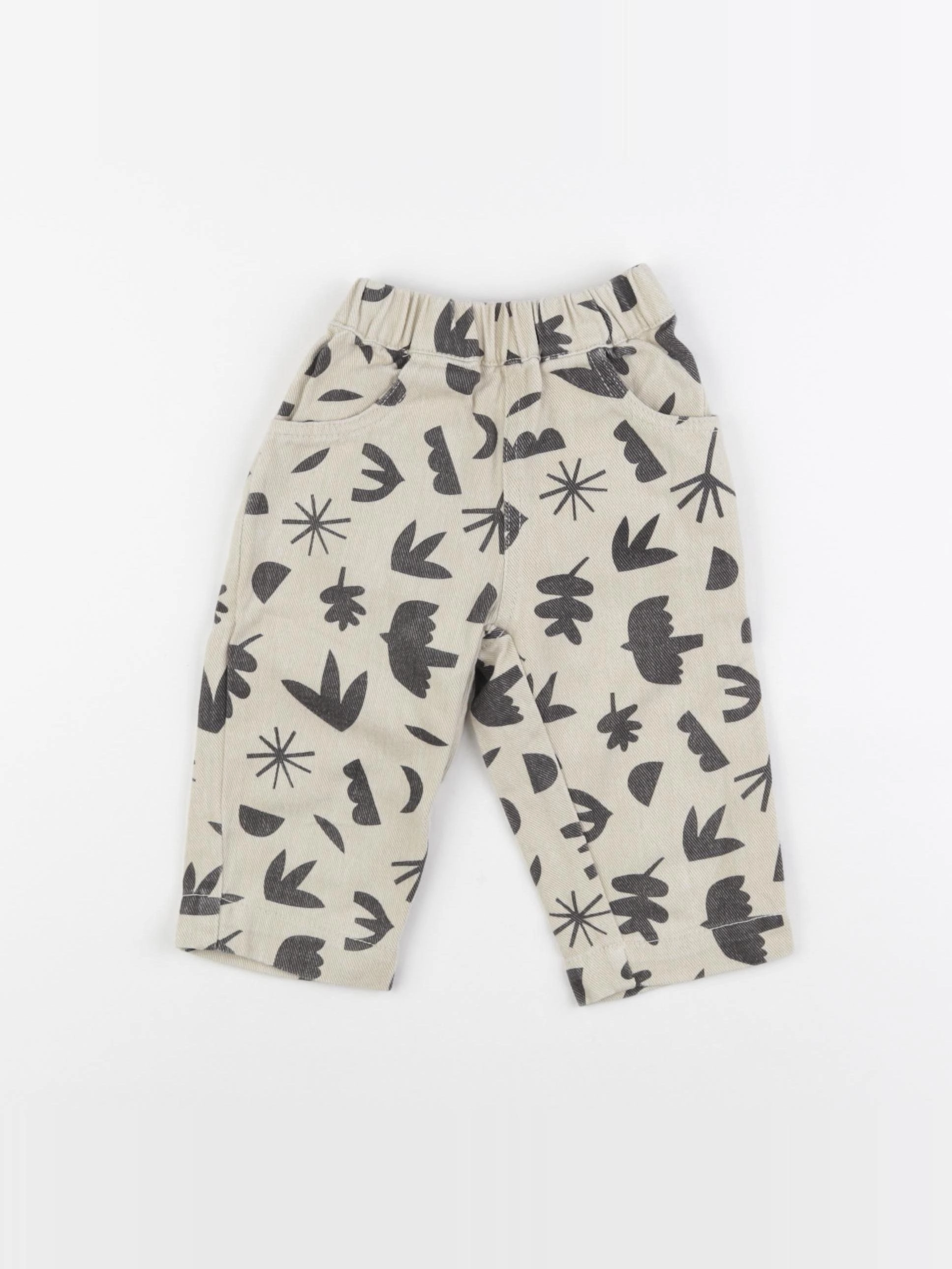 Gamin gamine - jean beige - 6/12 mois