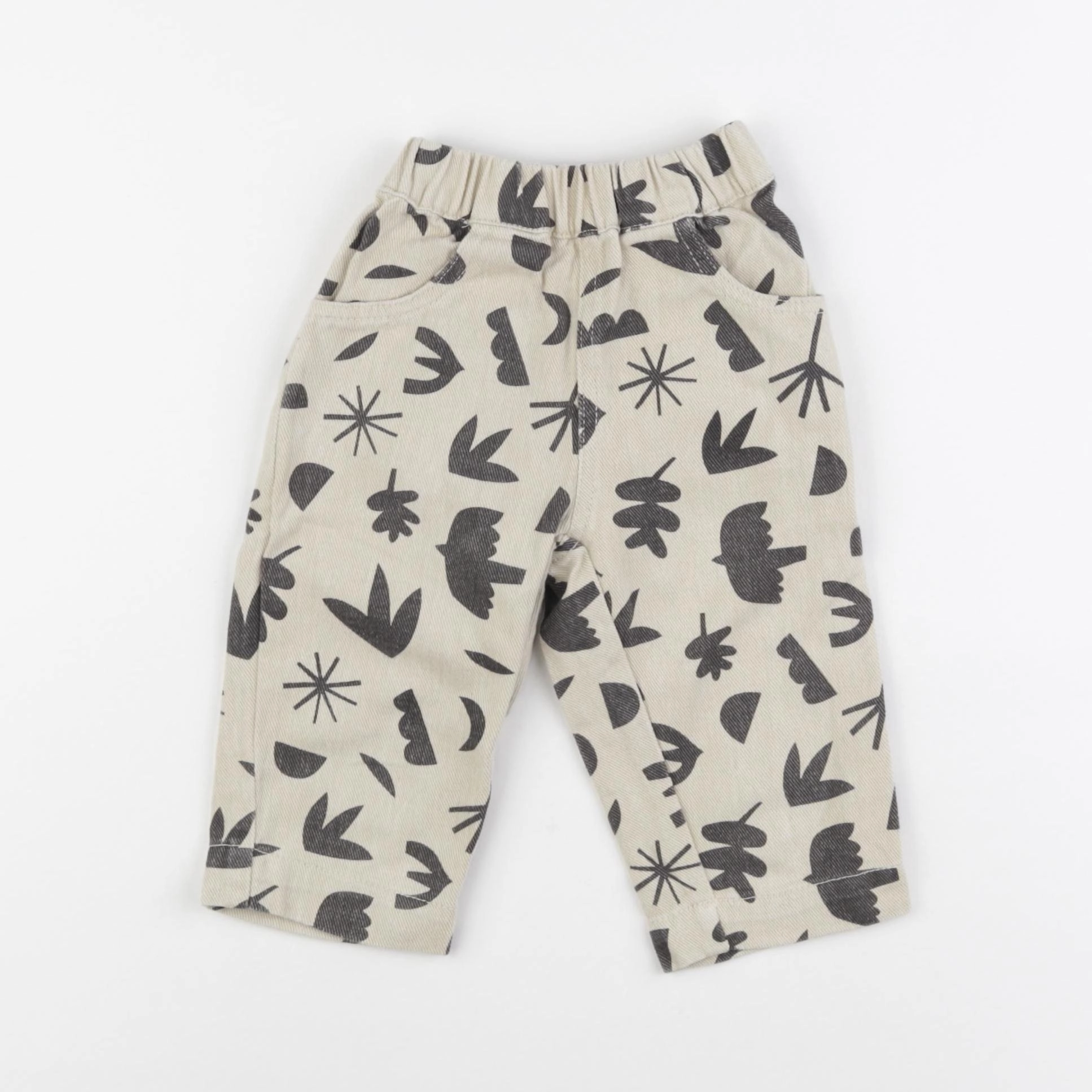 Gamin gamine - jean beige - 6/12 mois