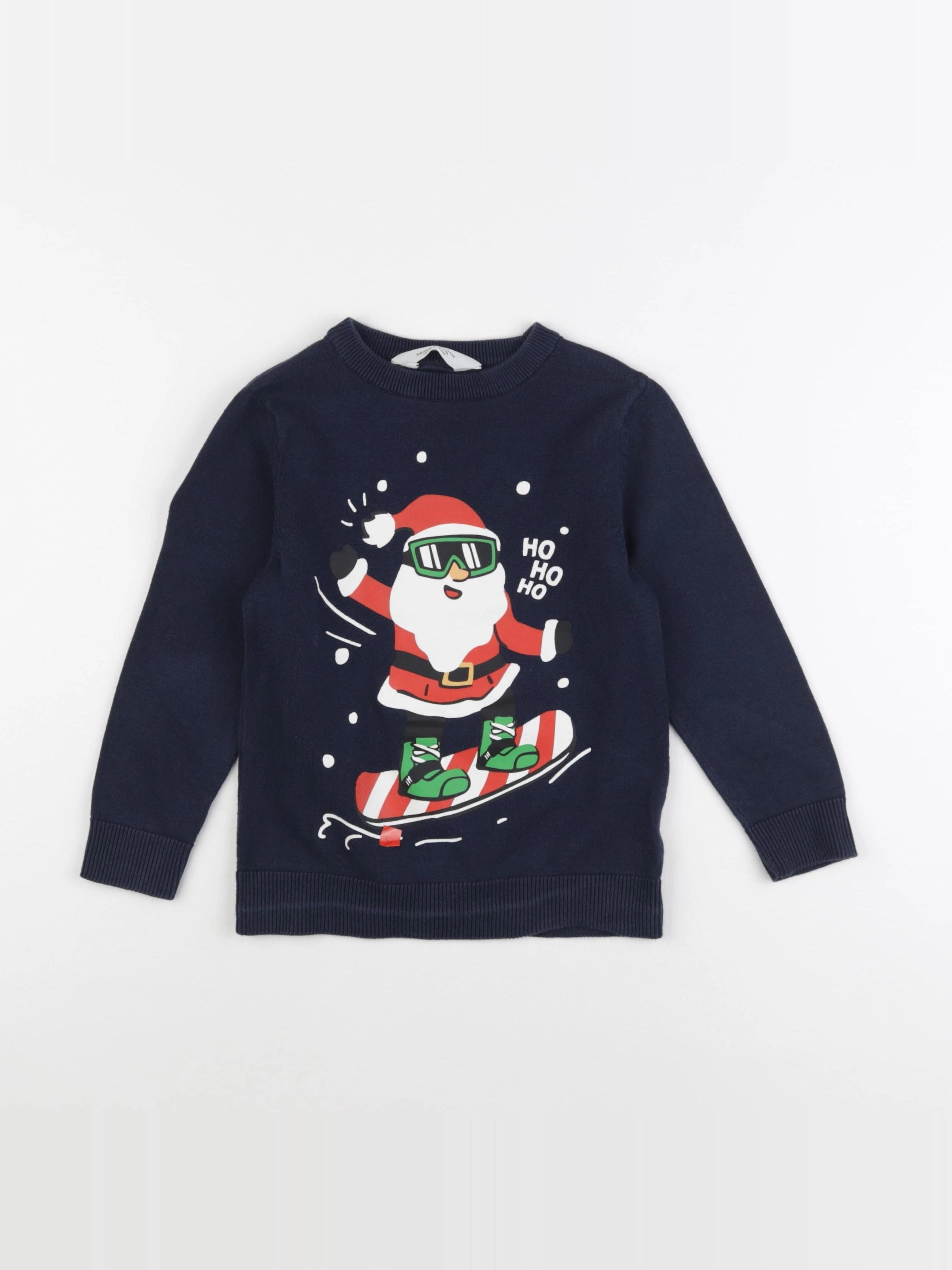 H&M - pull bleu - 4/6 ans