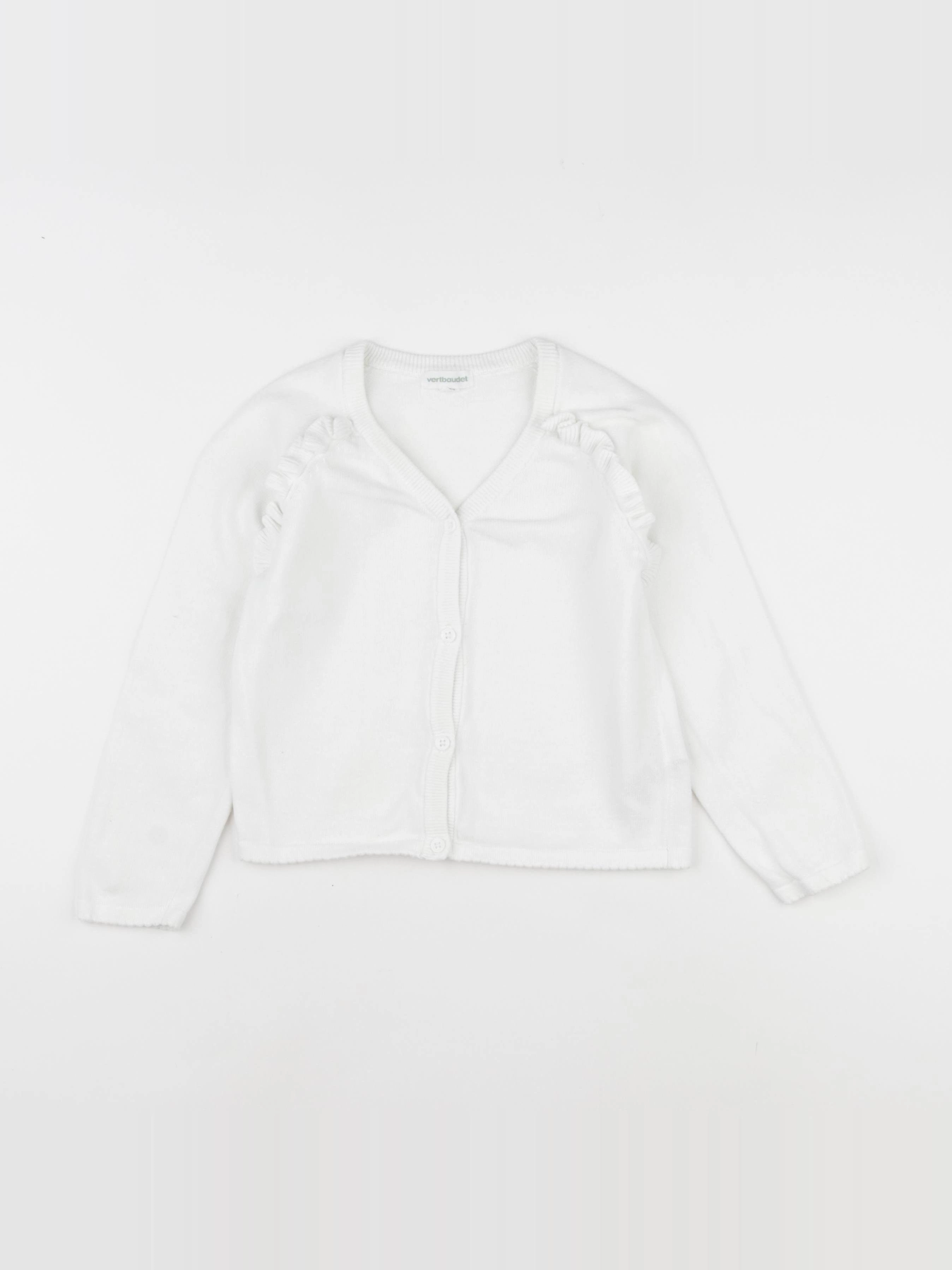 Vertbaudet - gilet blanc - 5 ans