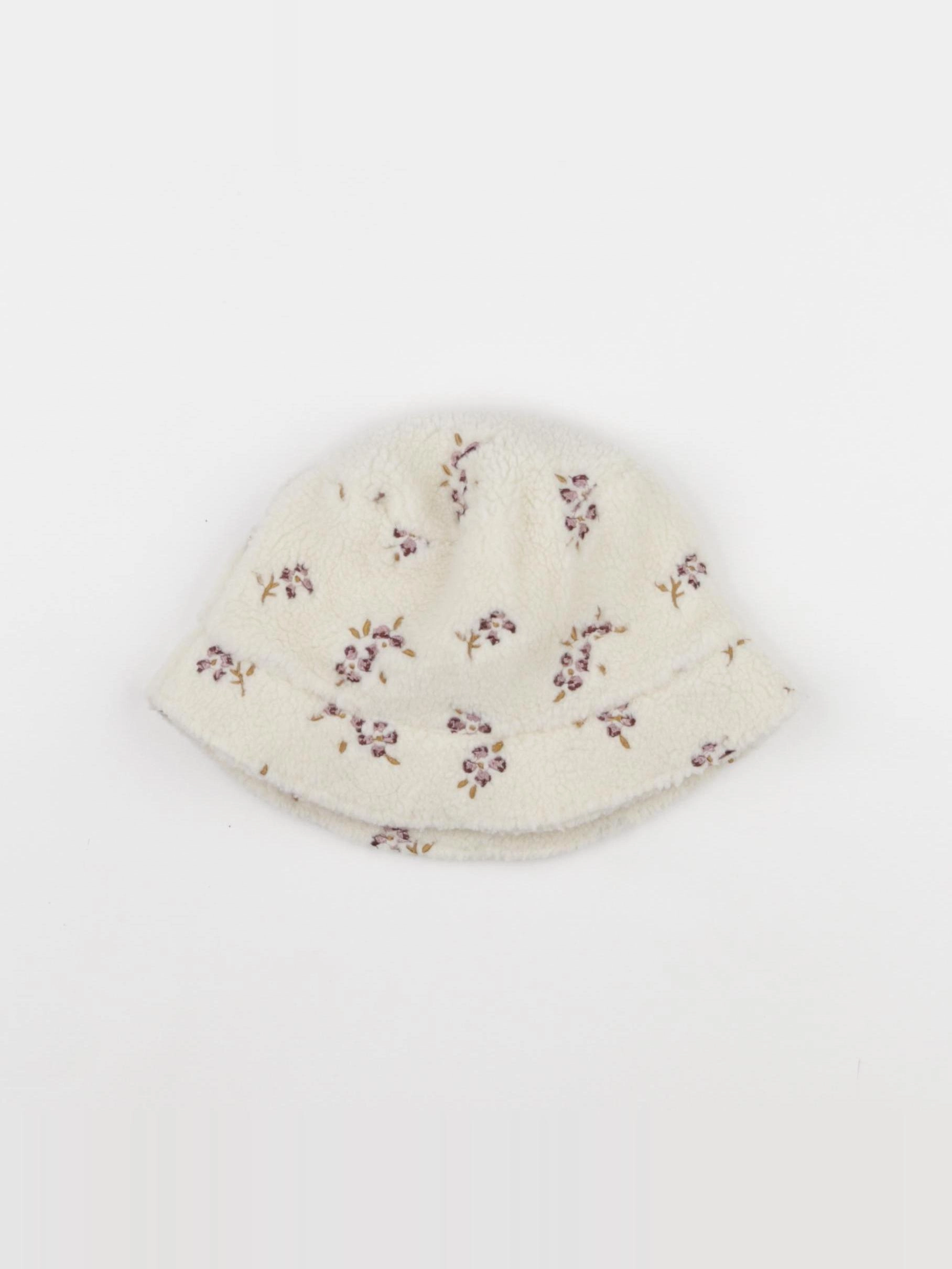 Vertbaudet - bonnet blanc, beige - 4/6 ans