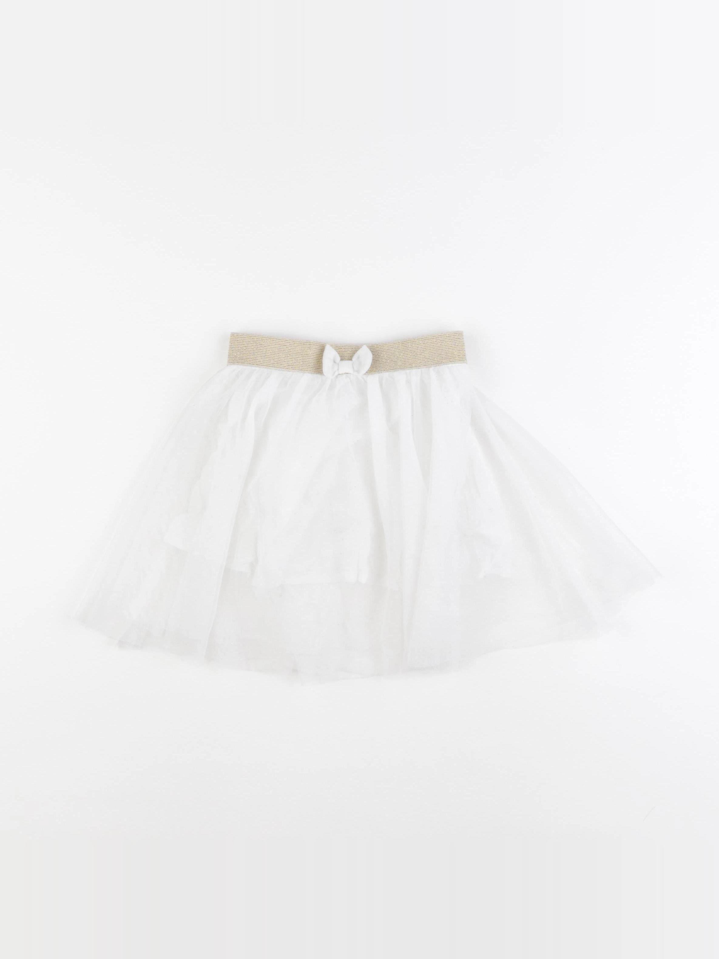 Vertbaudet - jupe blanc - 4 ans