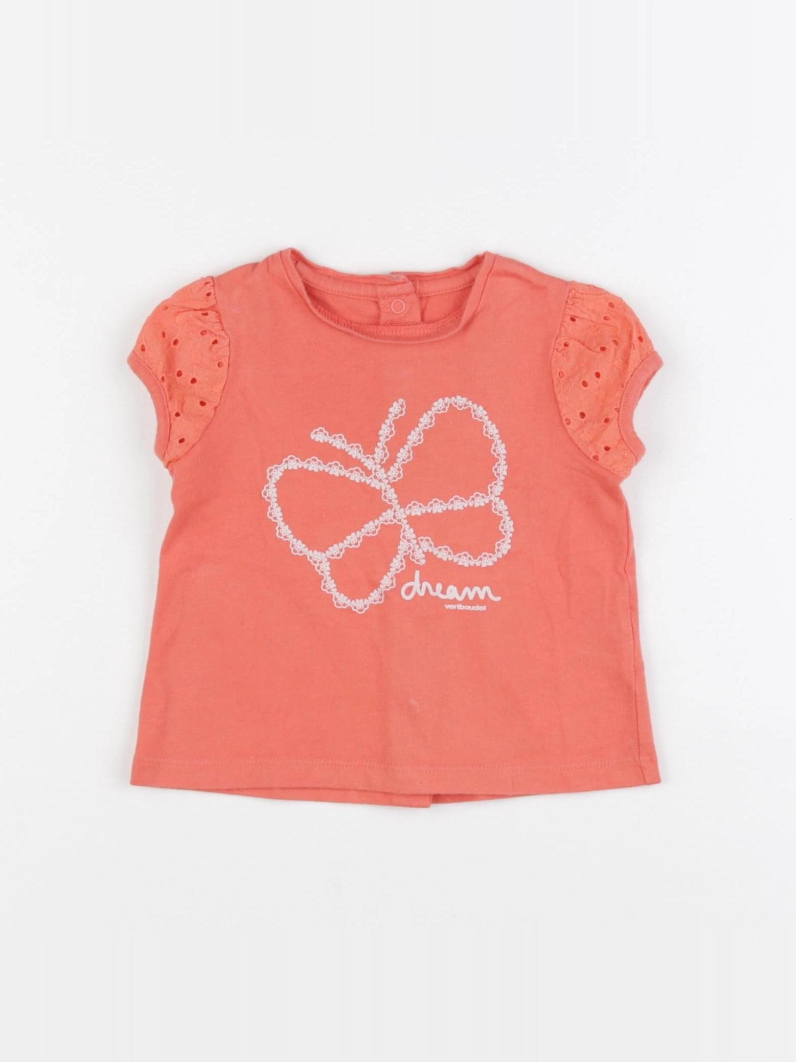 Vertbaudet - tee-shirt orange - 6 mois