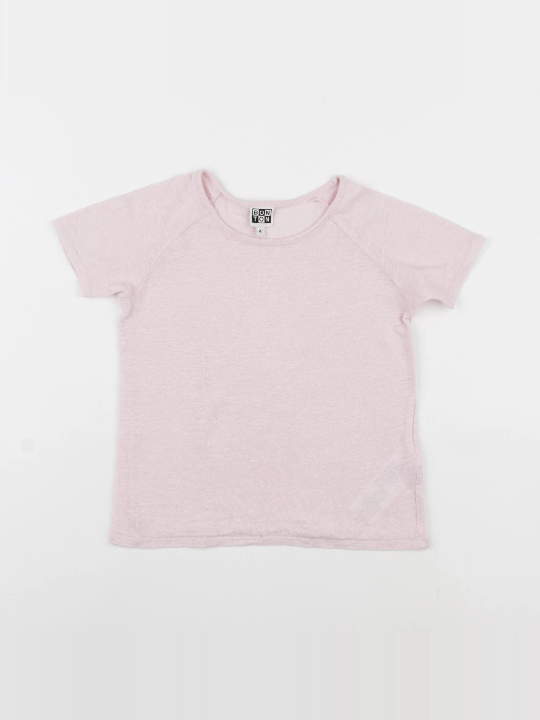 Bonton - tee-shirt rose - 4 ans