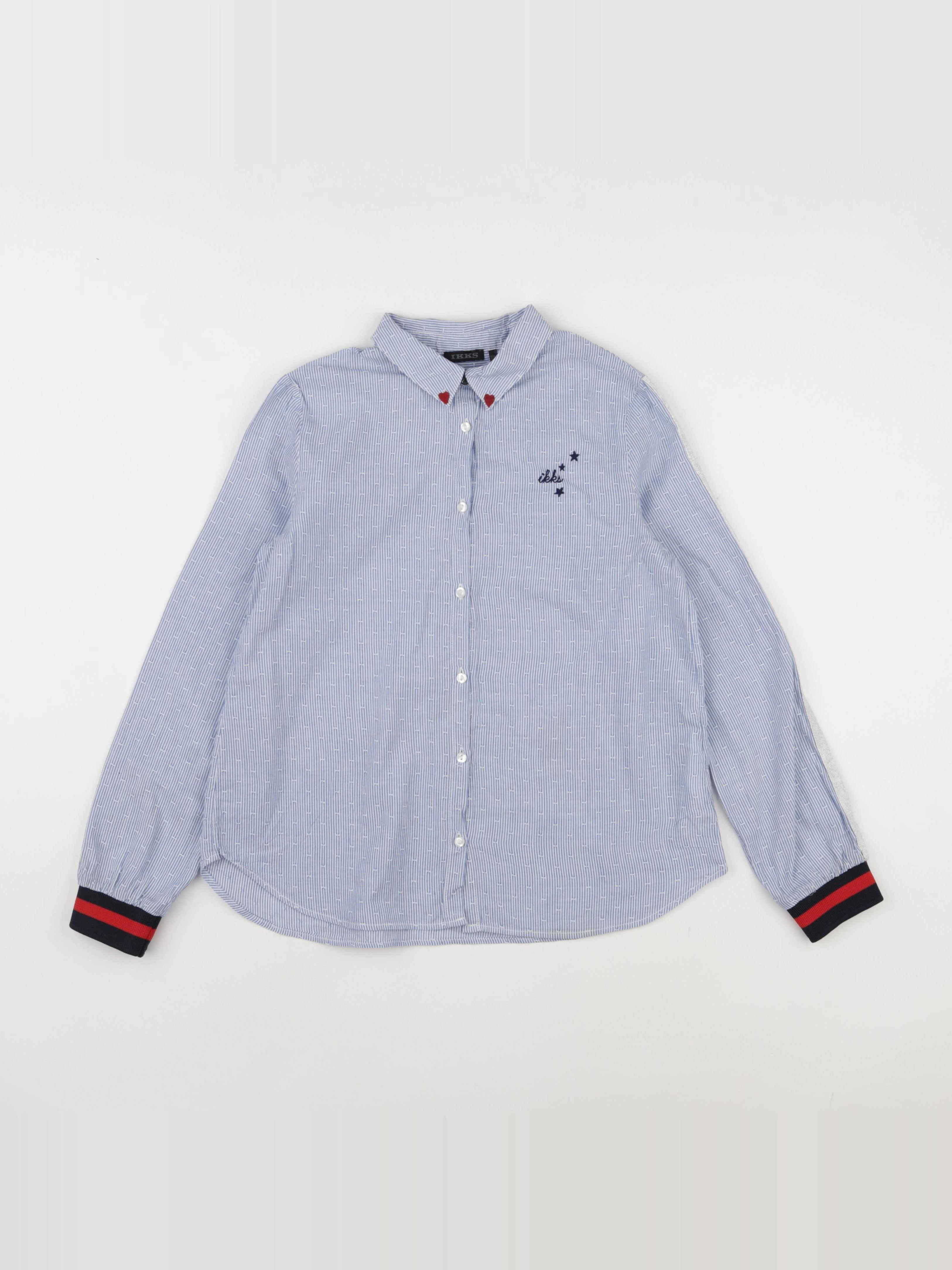 IKKS - blouse blanc, bleu - 10 ans