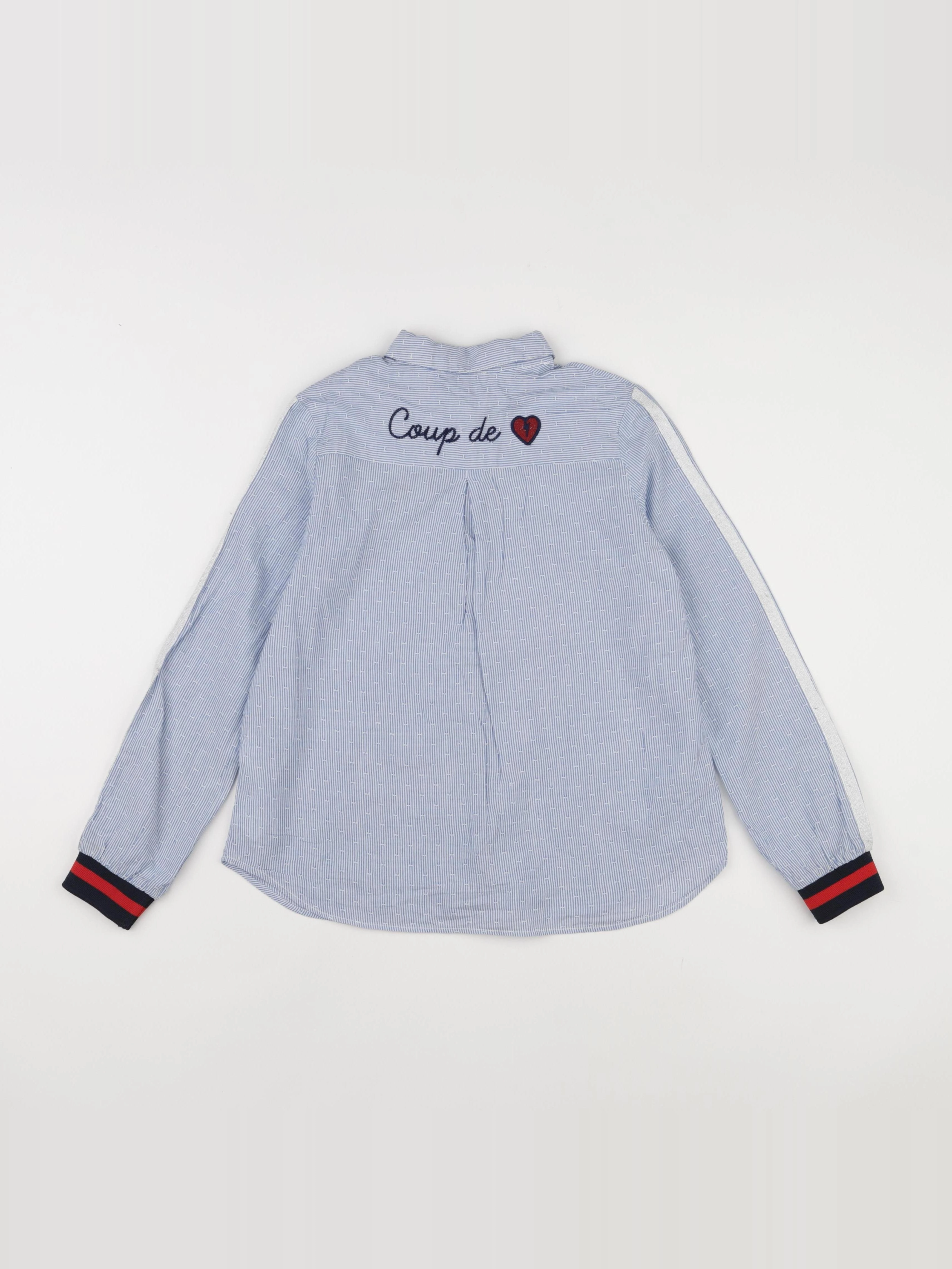 IKKS - blouse blanc, bleu - 10 ans
