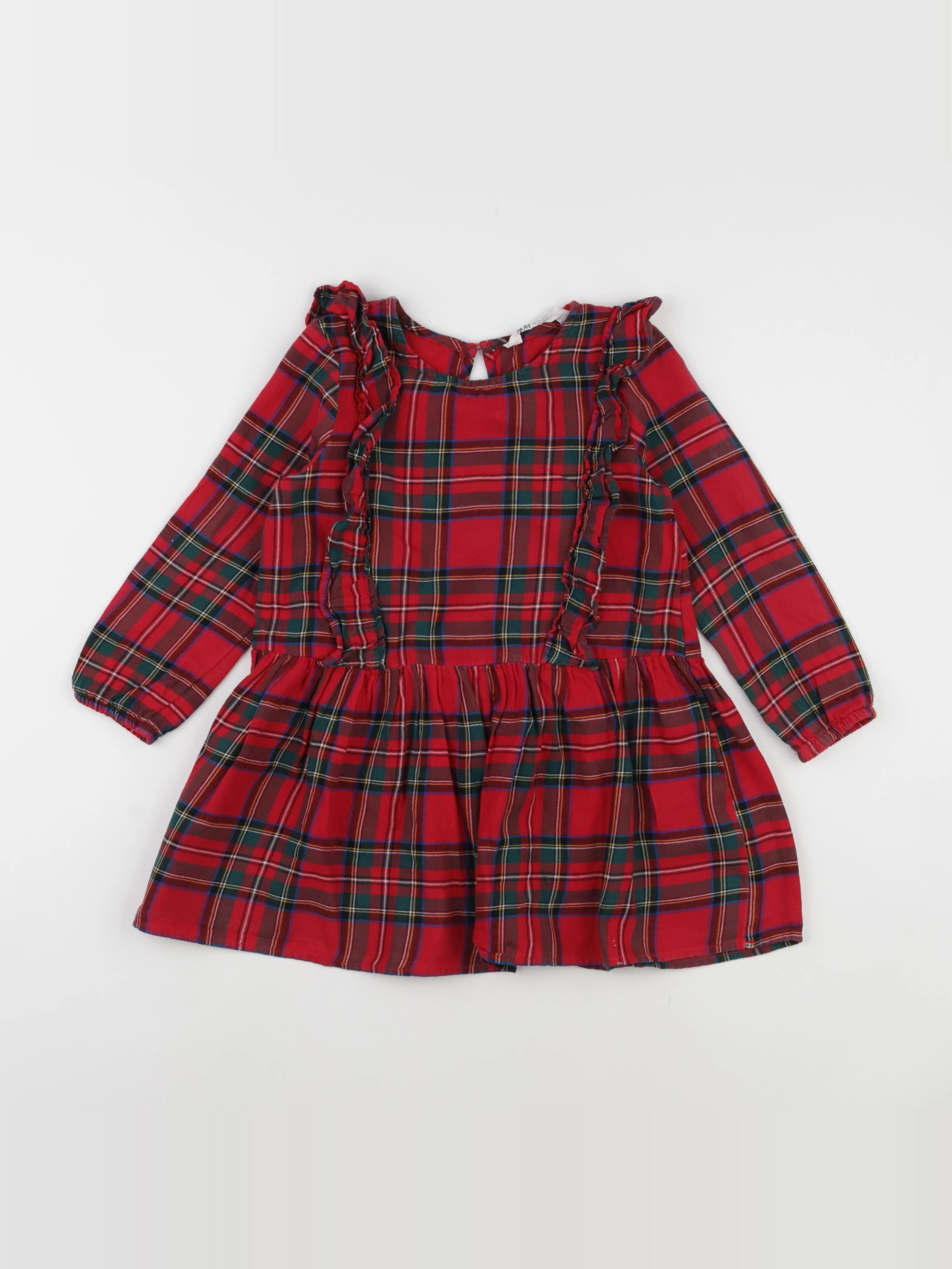 H&M - robe rouge - 3/4 ans