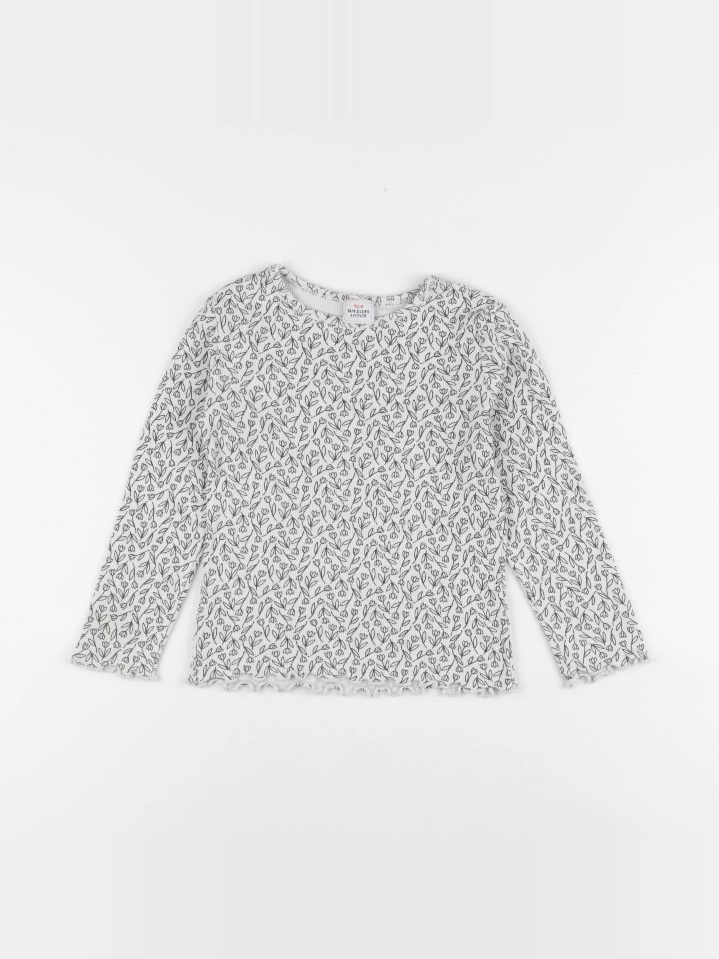 Tape à l'oeil - tee-shirt blanc, gris - 4 ans