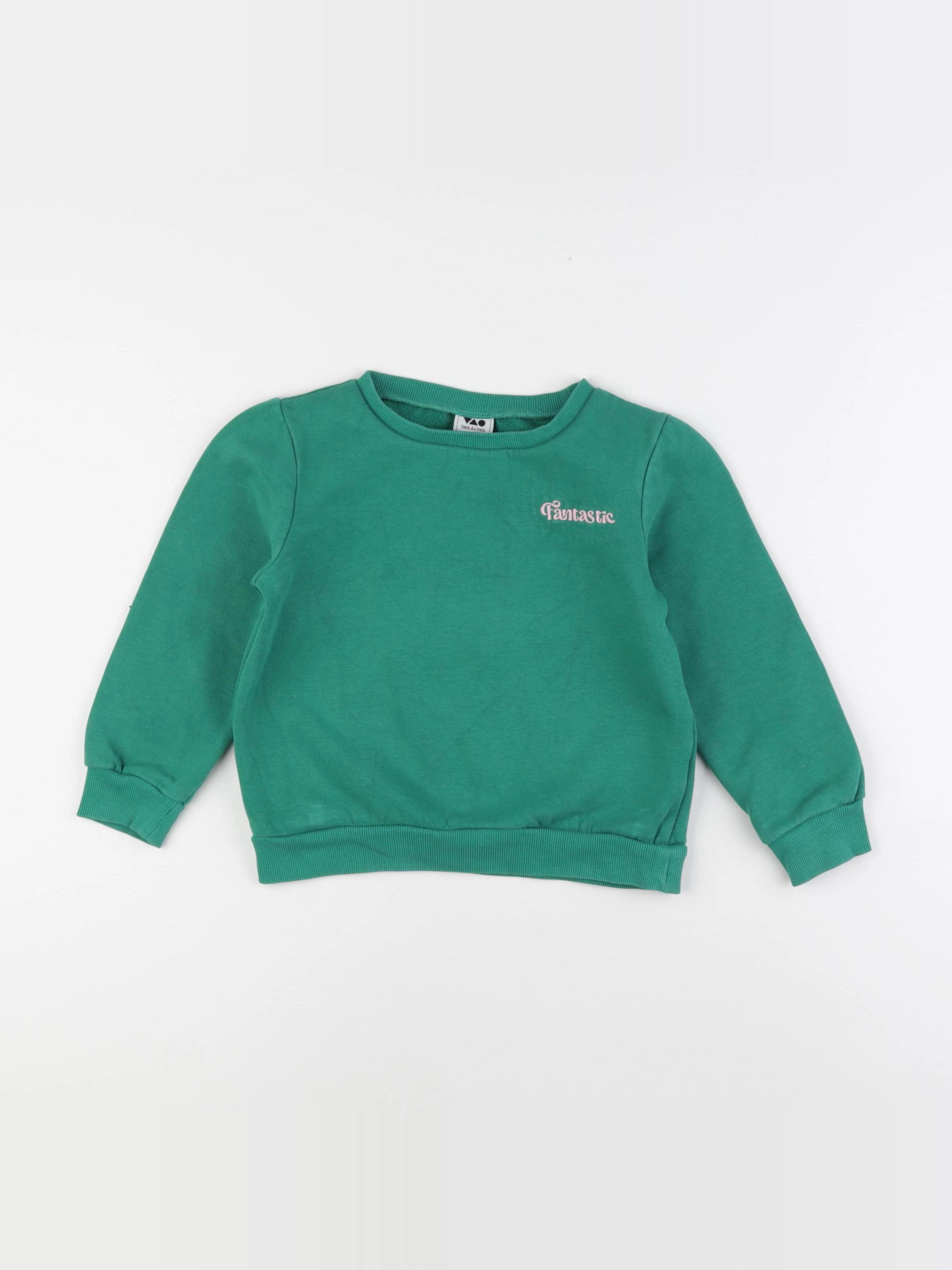 Tape à l'oeil - sweat vert - 5 ans