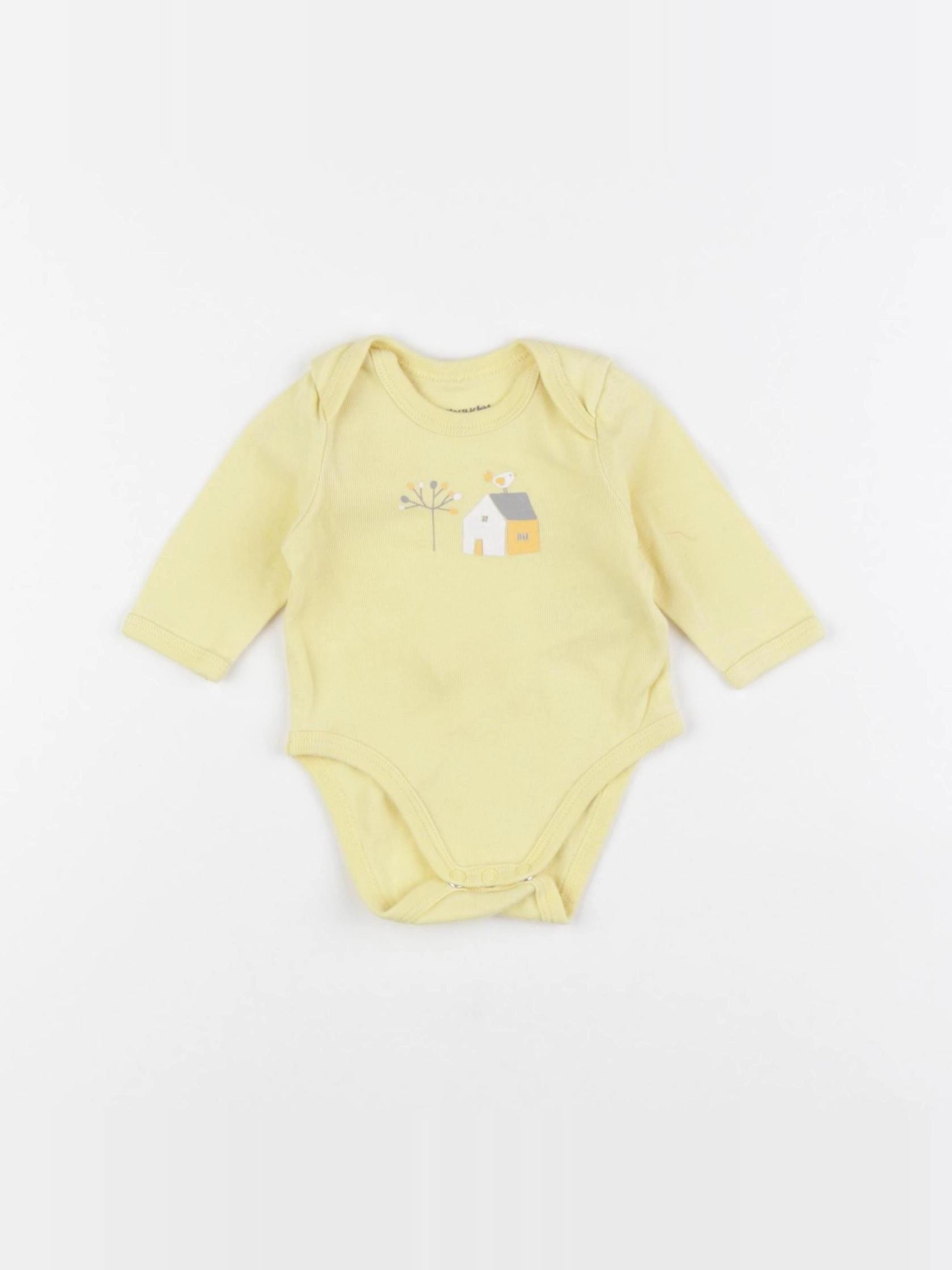 Vertbaudet - body jaune - 1 mois