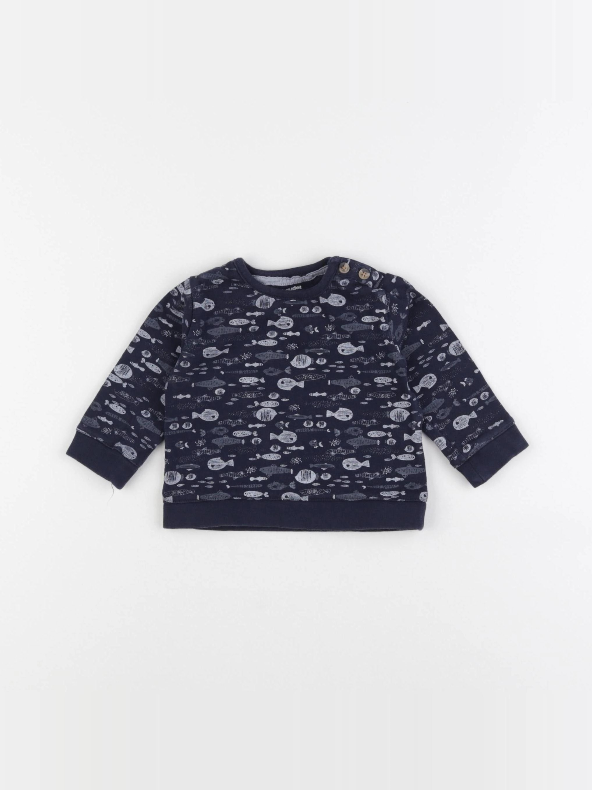 Vertbaudet - tee-shirt bleu - 6 mois