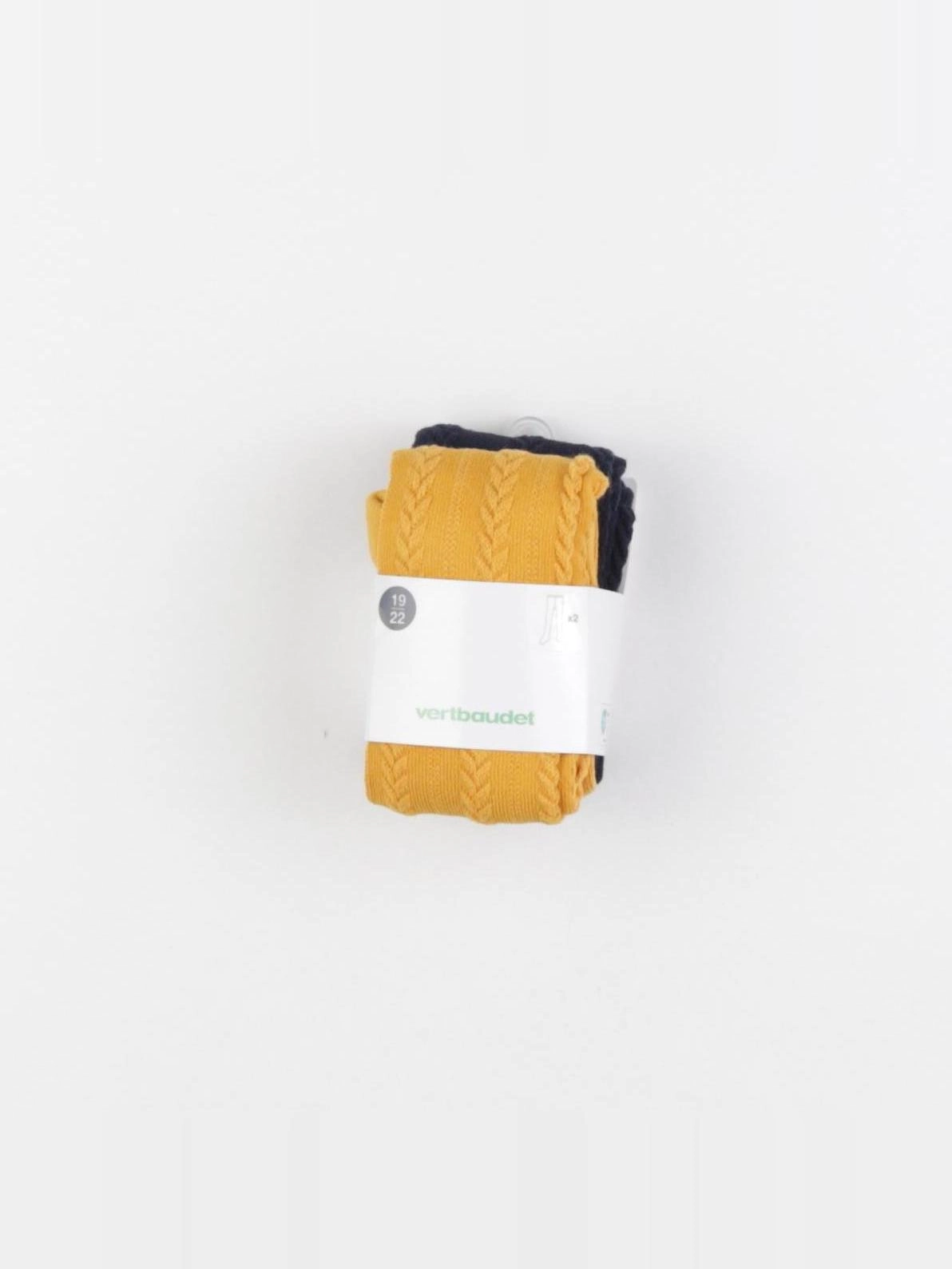 Vertbaudet - lot de 2 collants jaune, bleu - 19/22