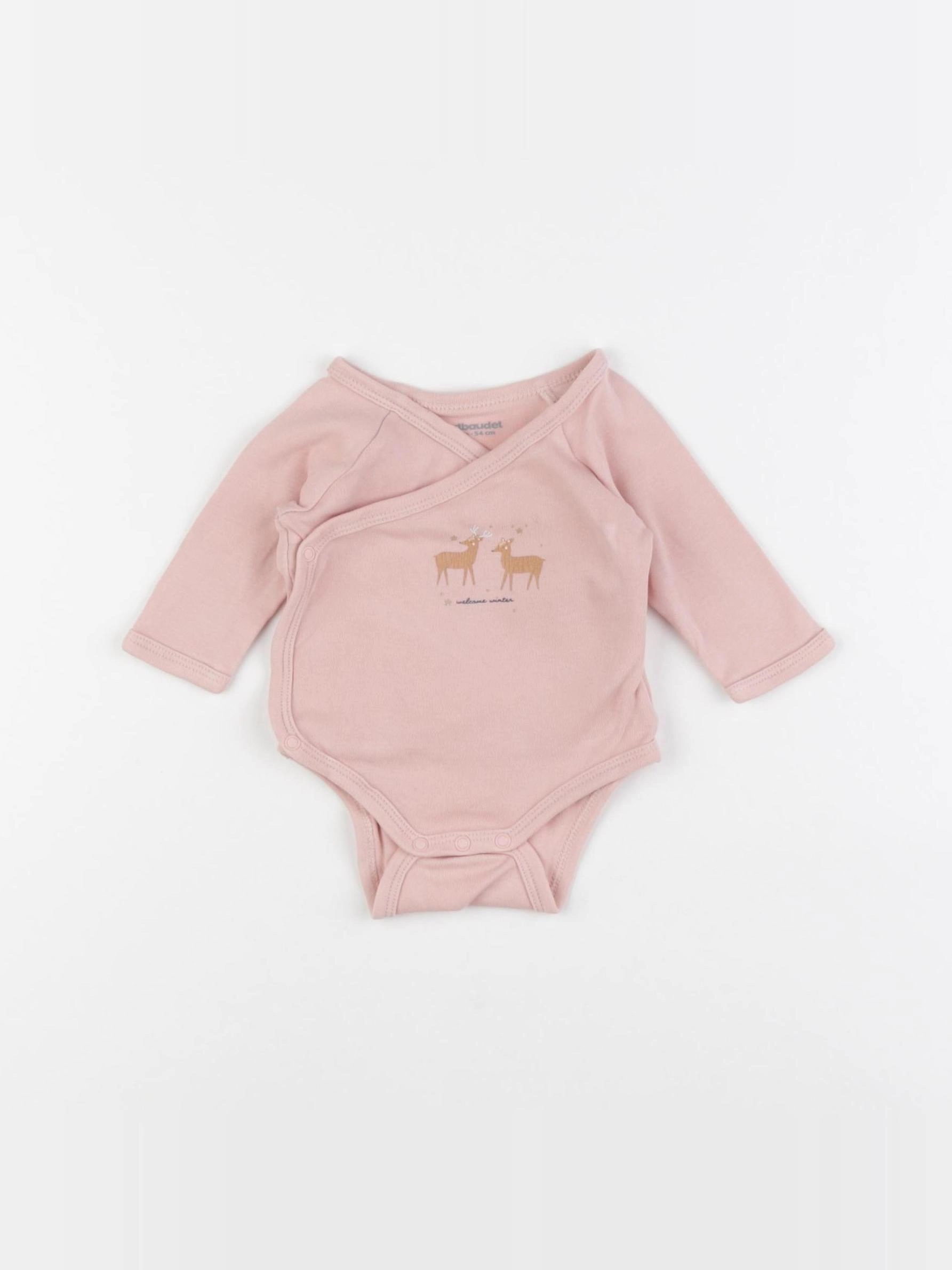 Vertbaudet - body rose - 1 mois